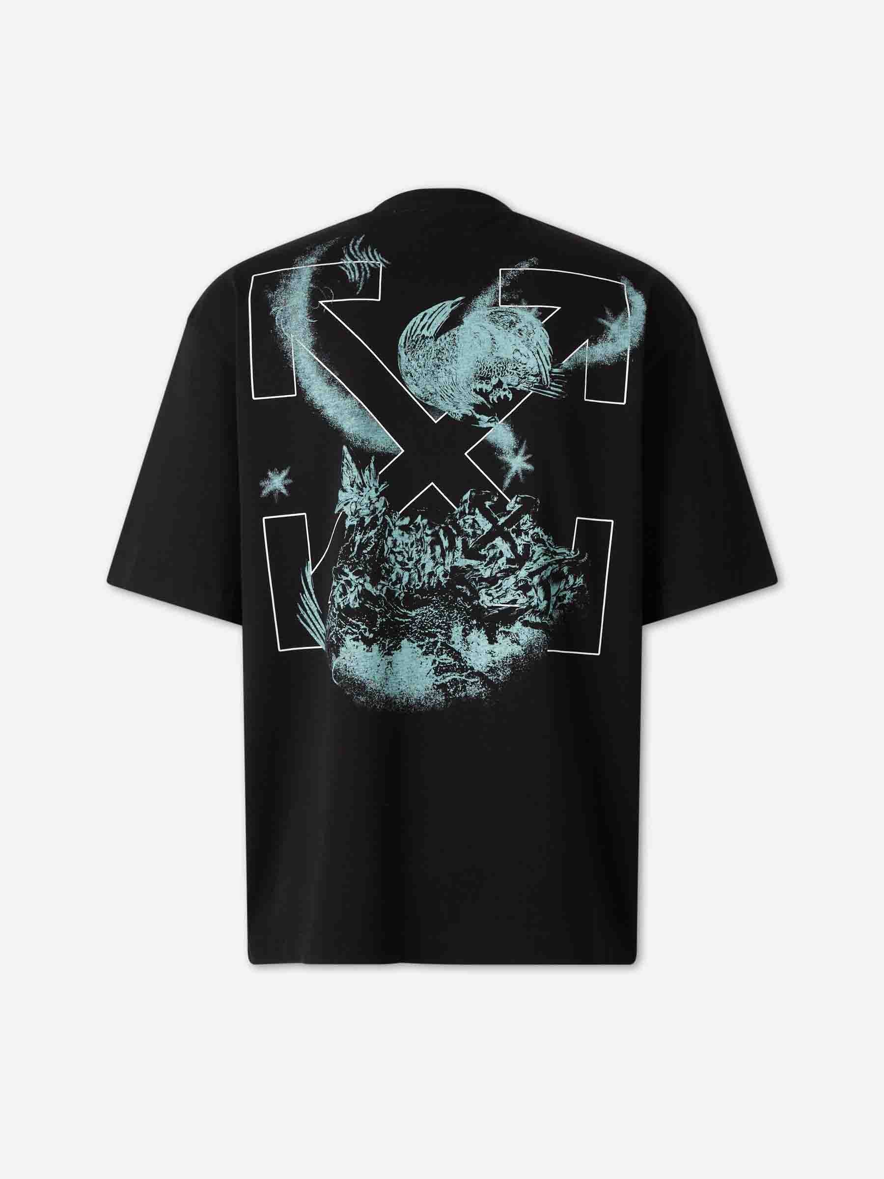 Round Neck T-Shirt Off-white – Гарантія оригінальності – вид ззаду