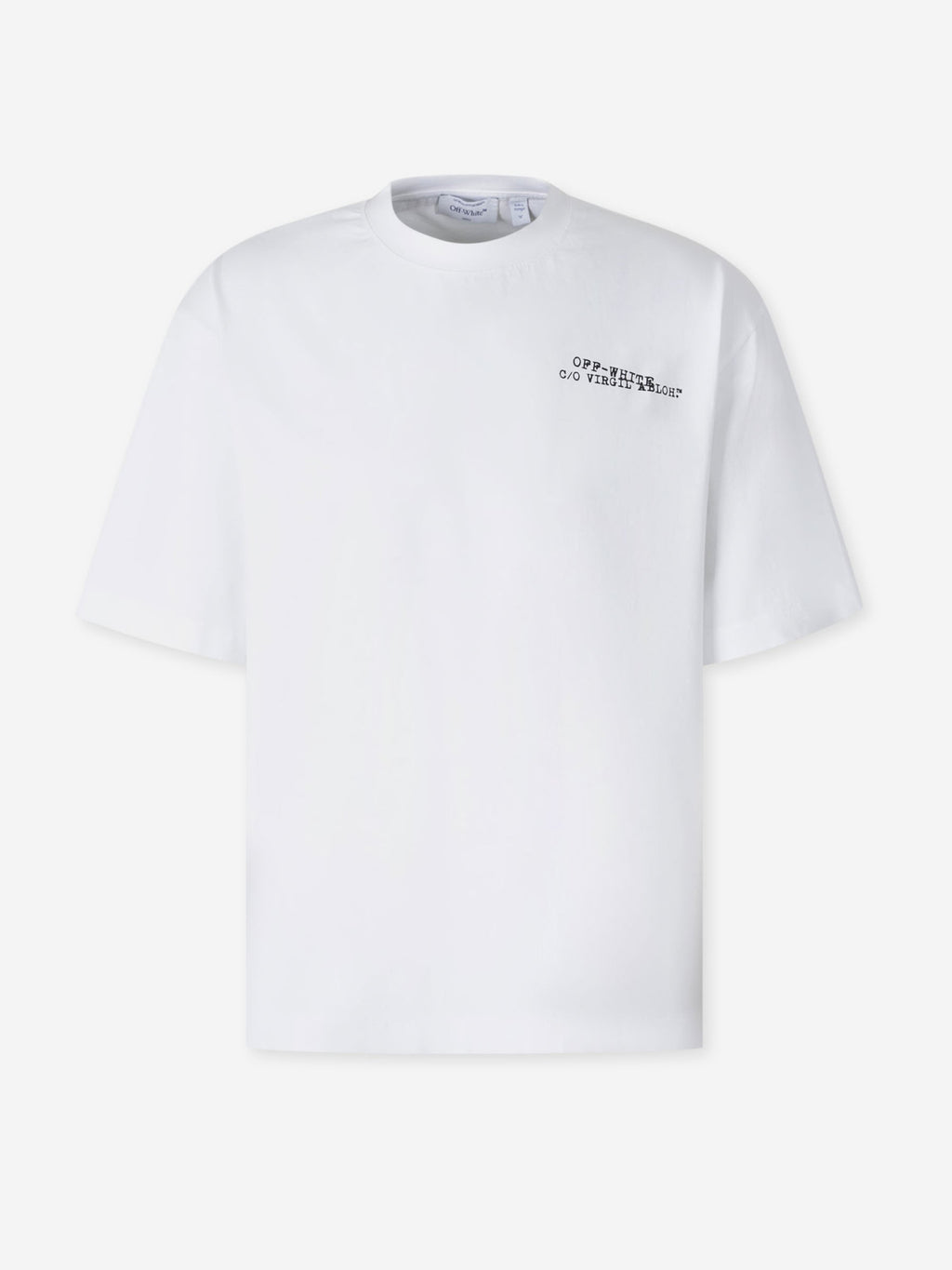 Round Neck T-Shirt Off-white – Гарантія оригінальності – боковий вид
