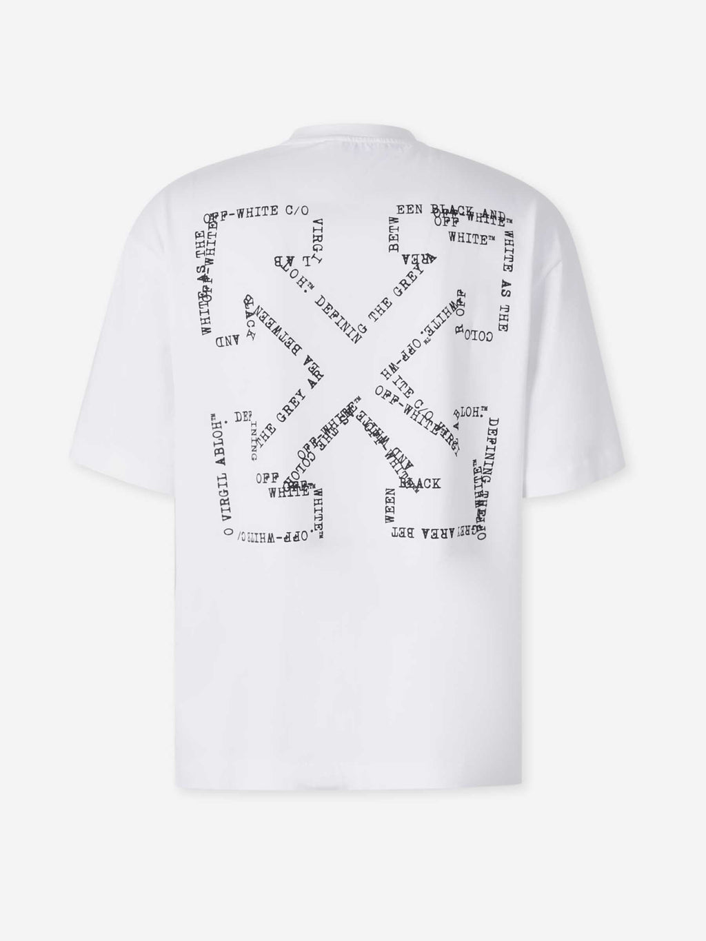 Round Neck T-Shirt Off-white – Гарантія оригінальності – вид ззаду
