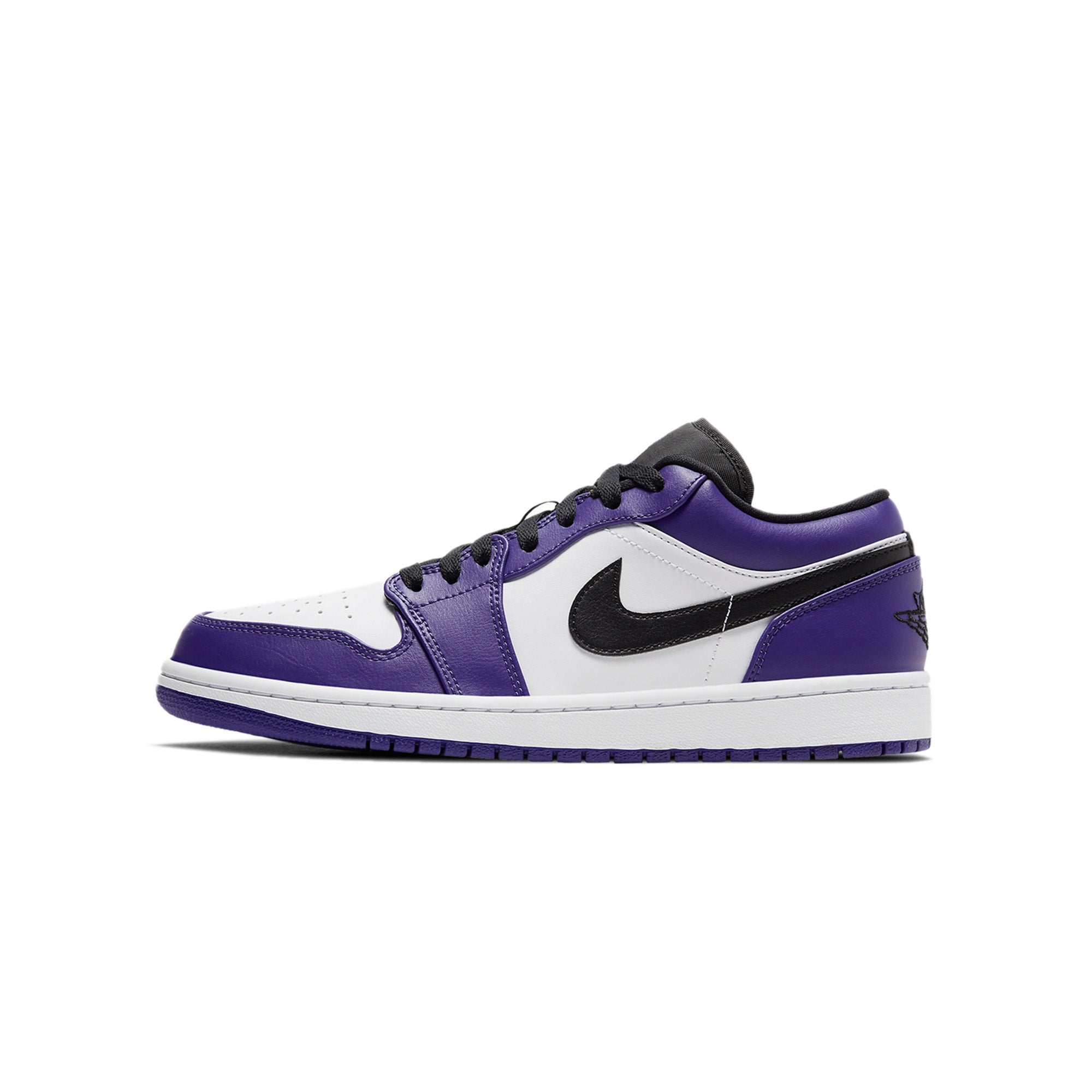 Mens 1 Low Court Purple Shoes Air jordan – Гарантія оригінальності – боковий вид