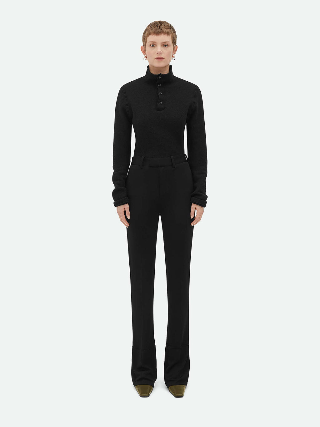 Viscose Flared Trousers Bottega veneta оригінал – Купити в Україні – боковий вид