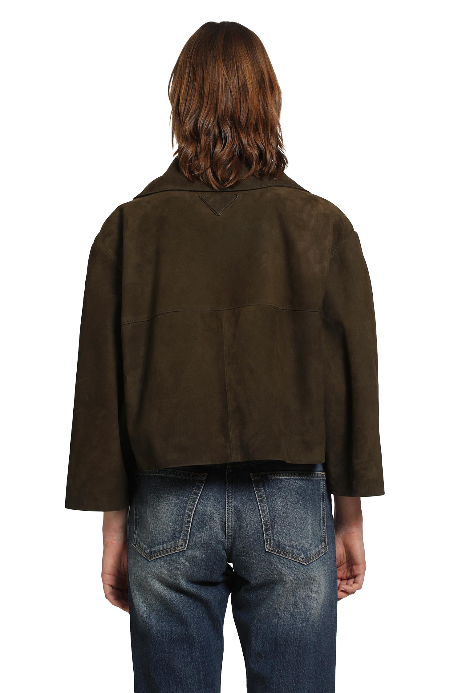 Cropped Suede Jacket Prada оригінал – Купити в Україні – збільшений вид