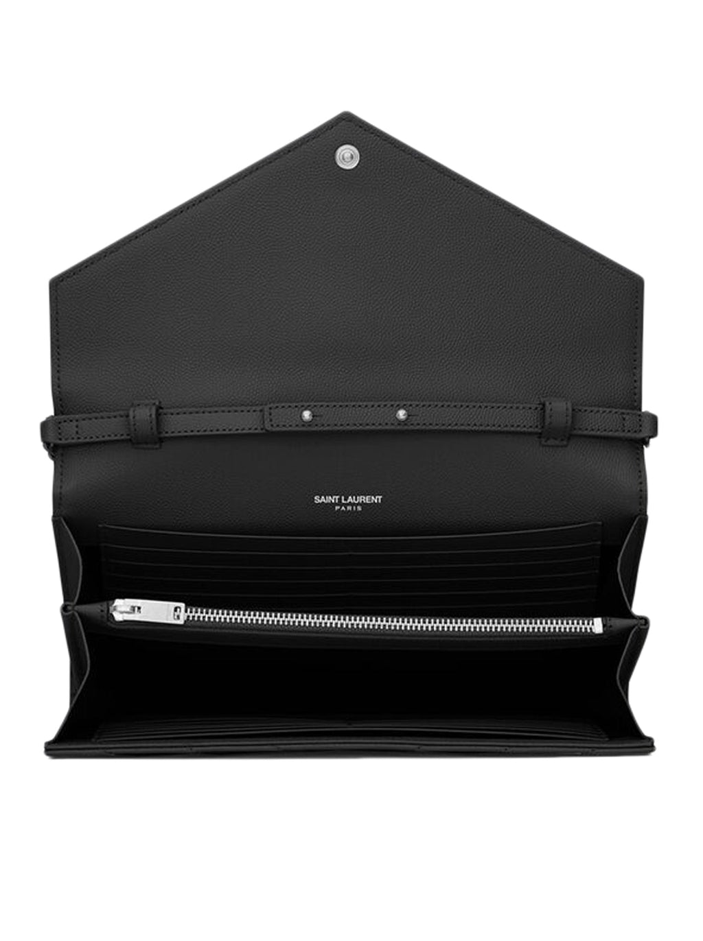 LEATHER CLUTCH WITH CHAIN AND CASSANDRE LOGO SAINT LAURENT оригінал – Купити в Україні – вид 6