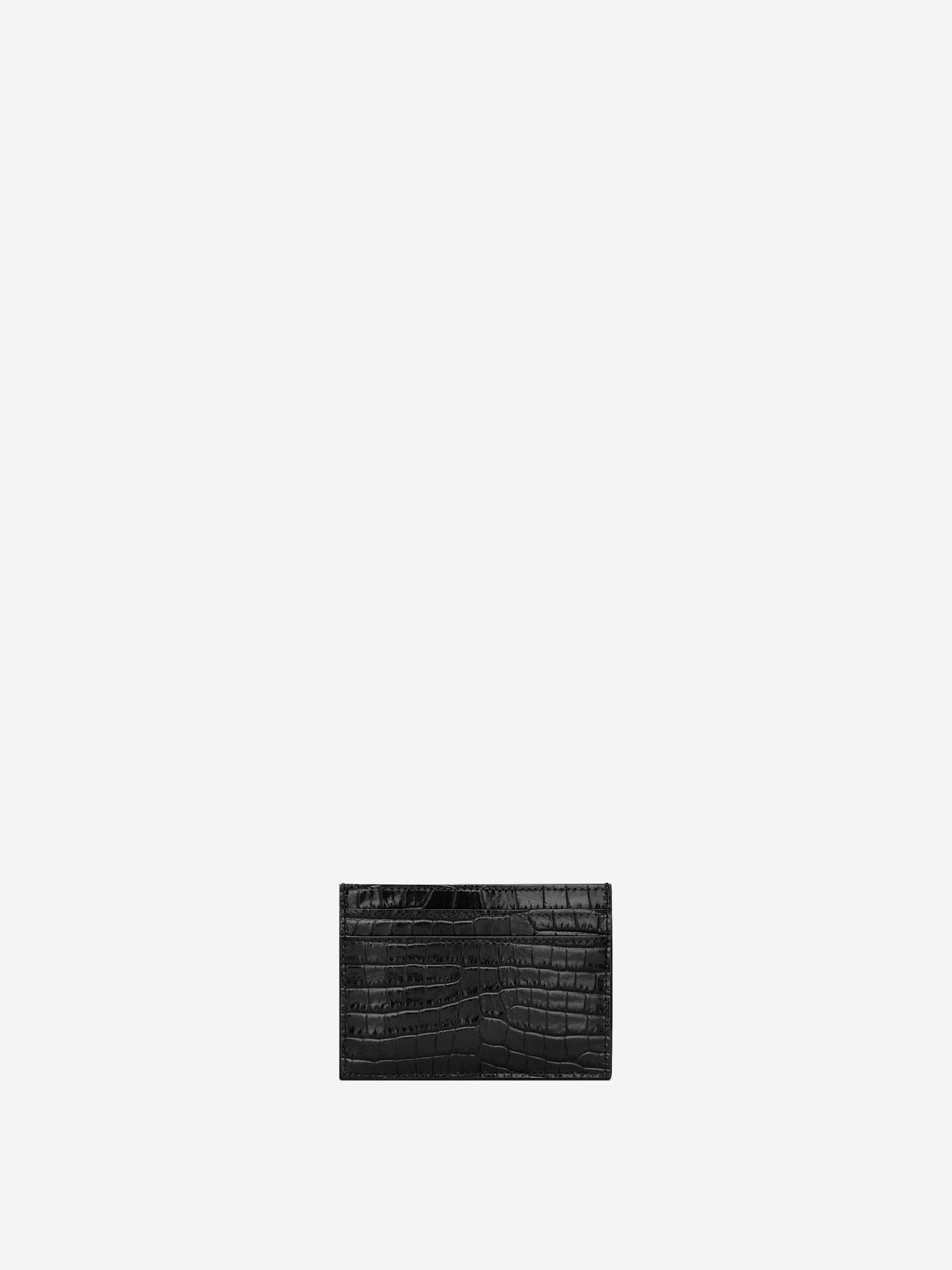 Crocodile Skin Card Holder Saint laurent оригінал – Купити в Україні – вид ззаду