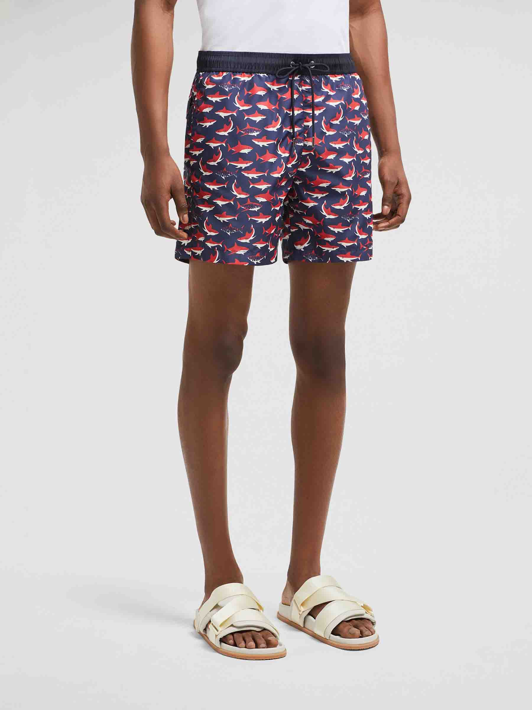 Shark Print Swimsuit Moncler – Гарантія оригінальності – вид ззаду