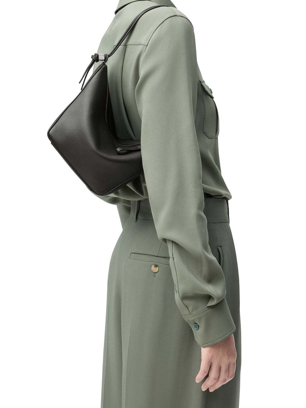 Classic Calfskin Mini Hammock Hobo Bag Loewe – Гарантія оригінальності – вид ззаду
