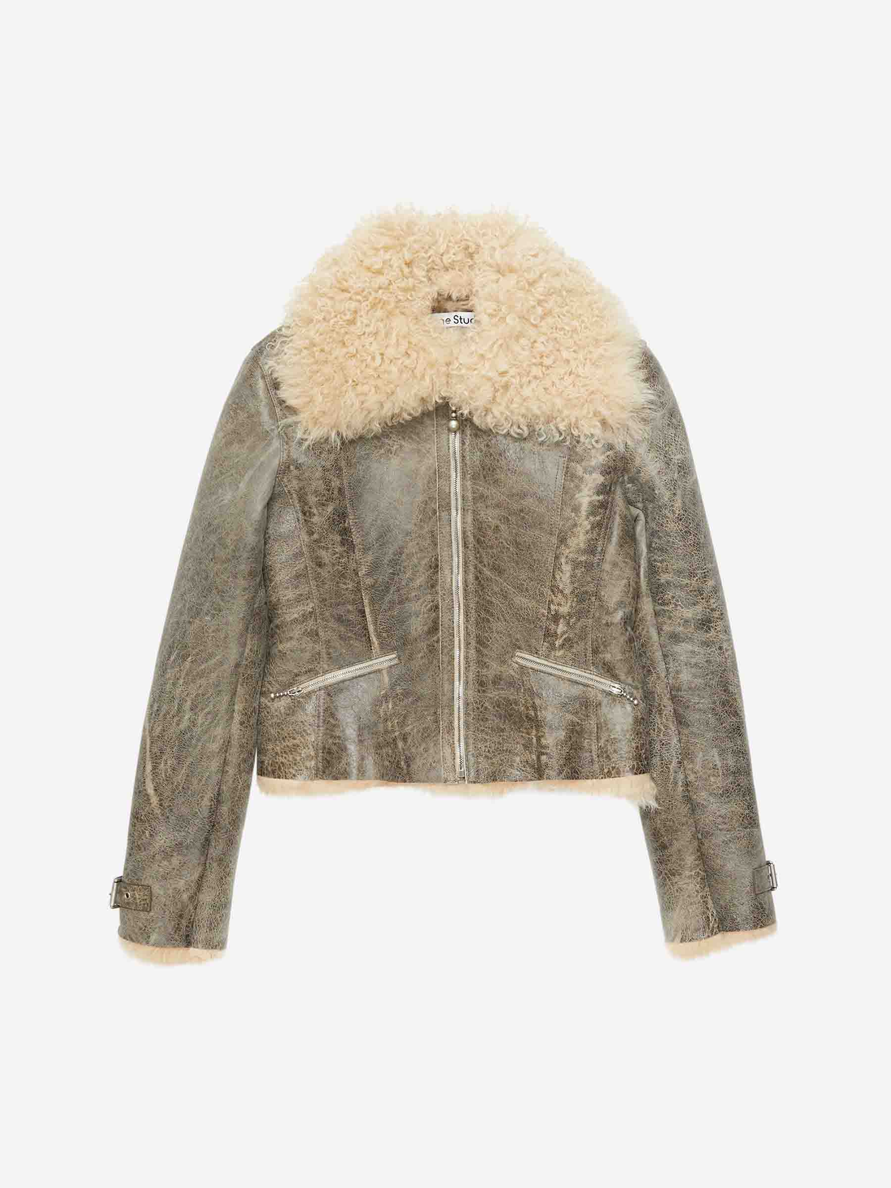 Оригінальна Vintage Leather Jacket Acne studios – боковий вид