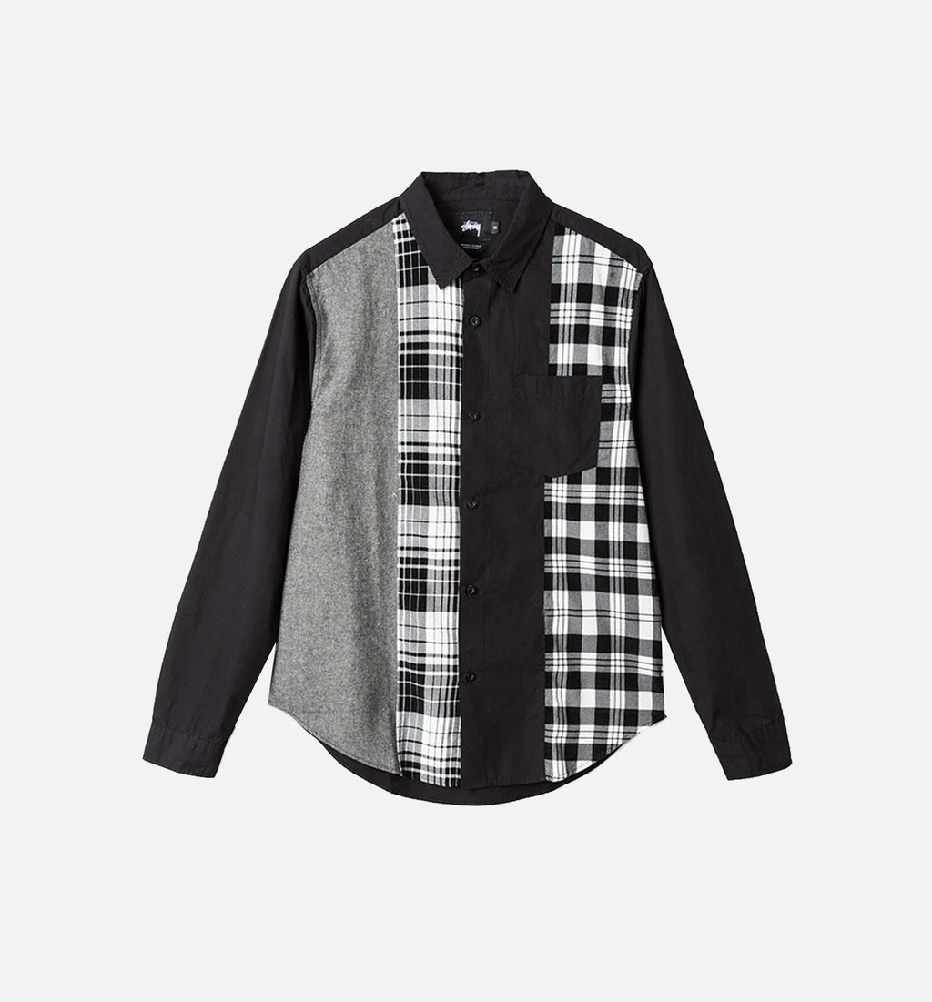 Mixed Panel Shirt Mens Shirt Stussy оригінал – Купити в Україні – боковий вид