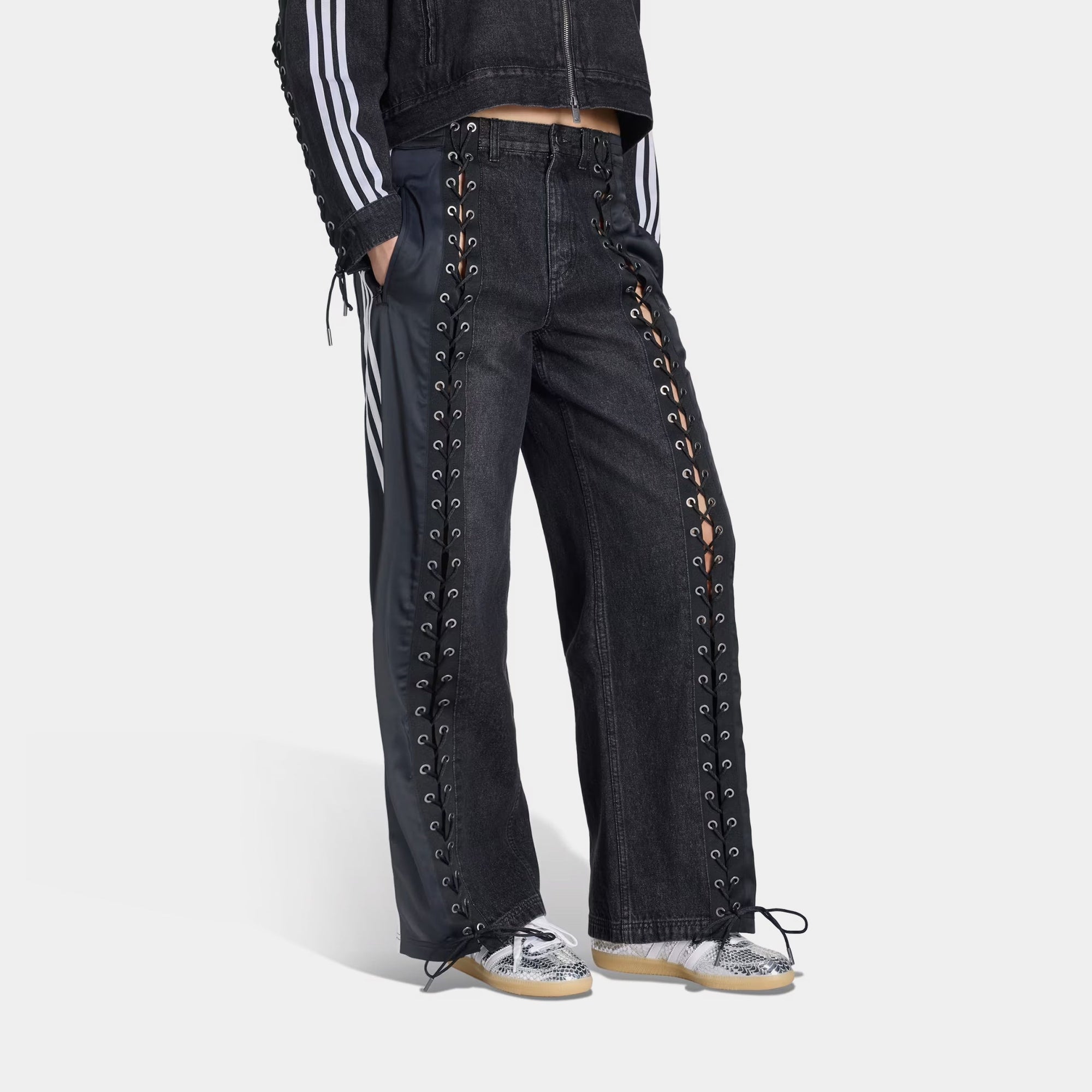 Оригінальна Originals Denim Firebird Lacing Womens Pants Adidas – боковий вид - ADIDAS