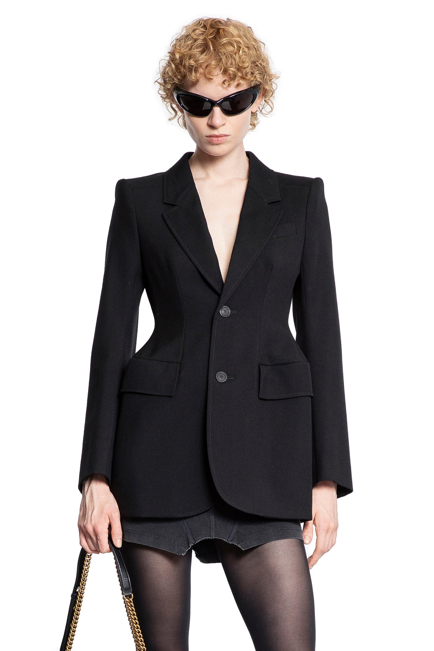 Hourglass Blazer In Wool Twill Balenciaga оригінал – Купити в Україні – боковий вид