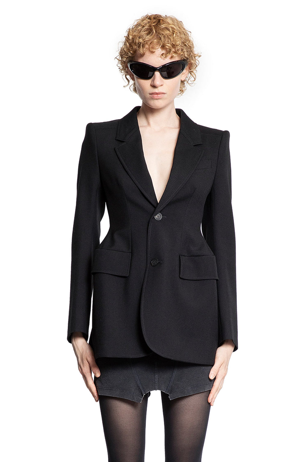 Hourglass Blazer In Wool Twill Balenciaga оригінал – Купити в Україні – вид ззаду