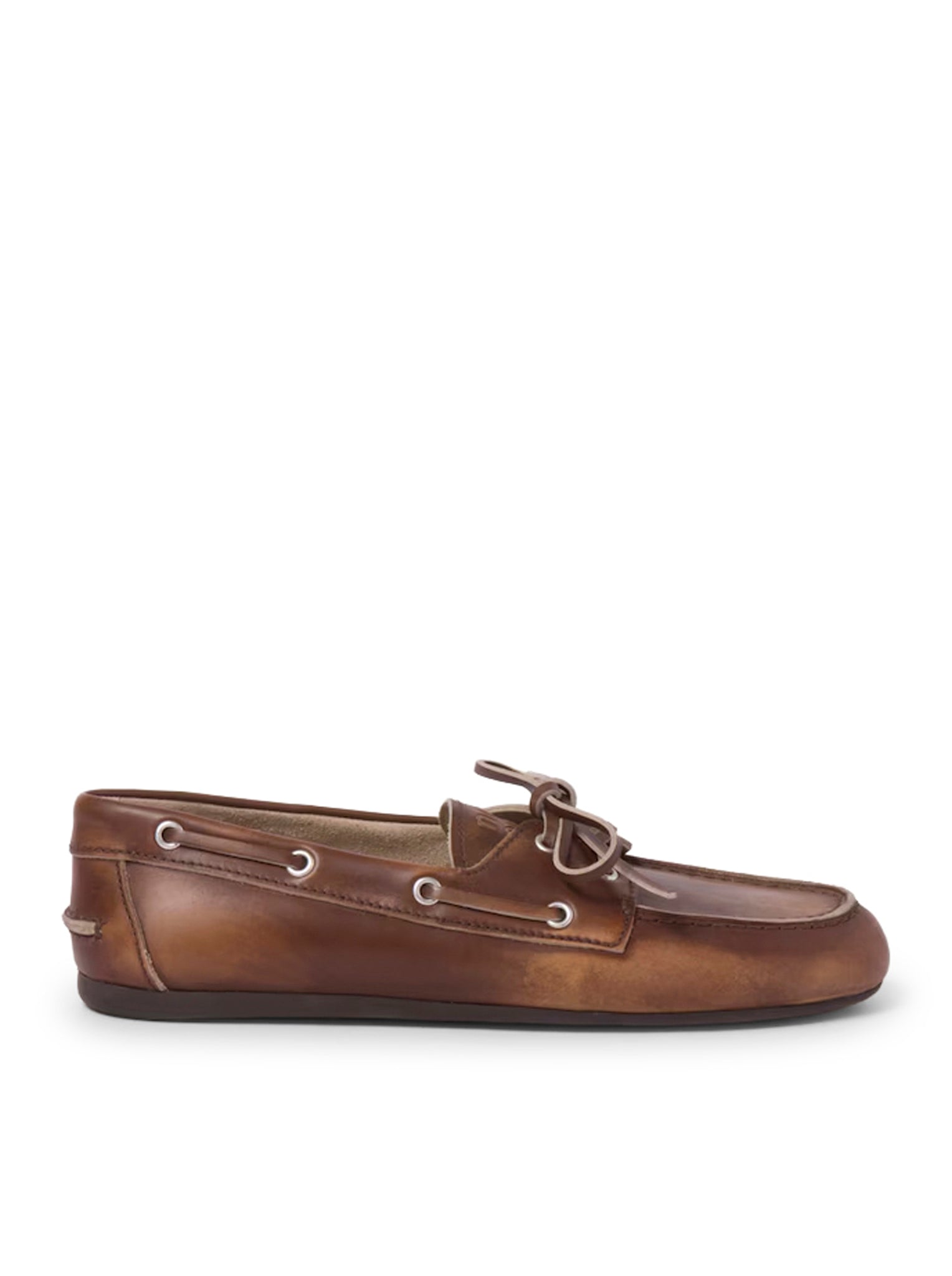 Unlined Boat Loafers In Decolored Leather Miu miu – Гарантія оригінальності – боковий вид