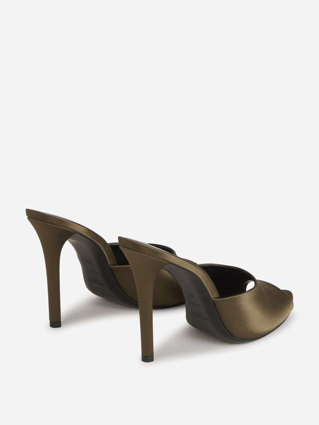 Satin Goldie Mules Saint laurent – Гарантія оригінальності – детальний вид
