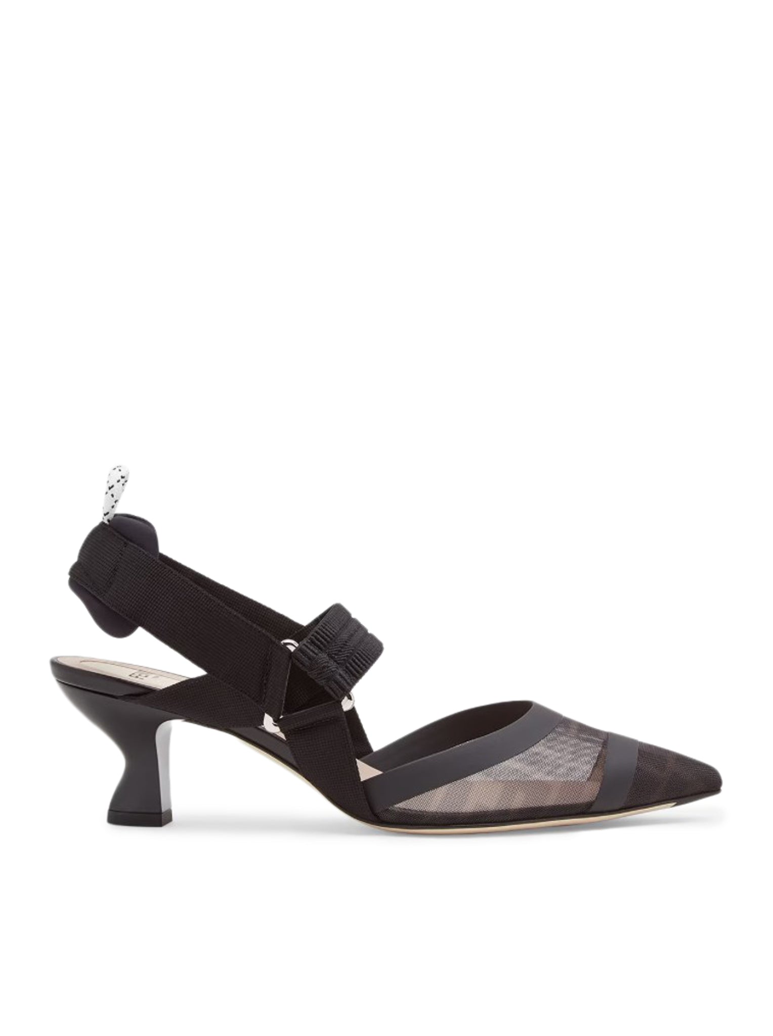 Оригінальна Colibrì Mesh And Leather Medium Slingback With Medium Heel Fendi – боковий вид
