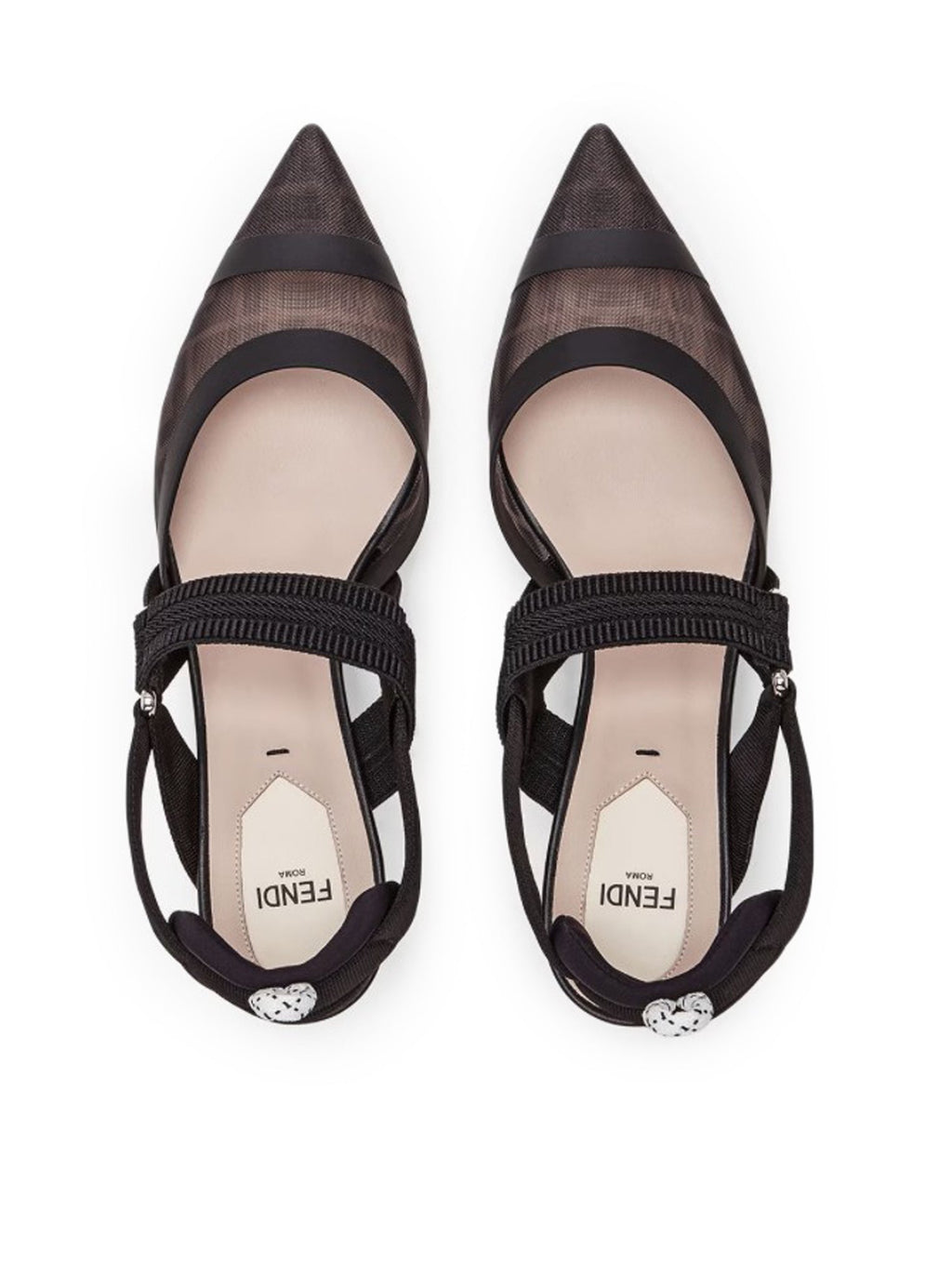 Оригінальна Colibrì Mesh And Leather Medium Slingback With Medium Heel Fendi – збільшений вид