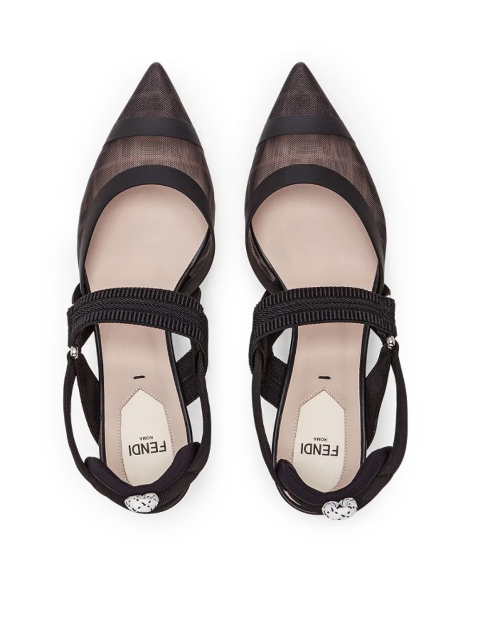 Оригінальна Colibrì Mesh And Leather Medium Slingback With Medium Heel Fendi – збільшений вид