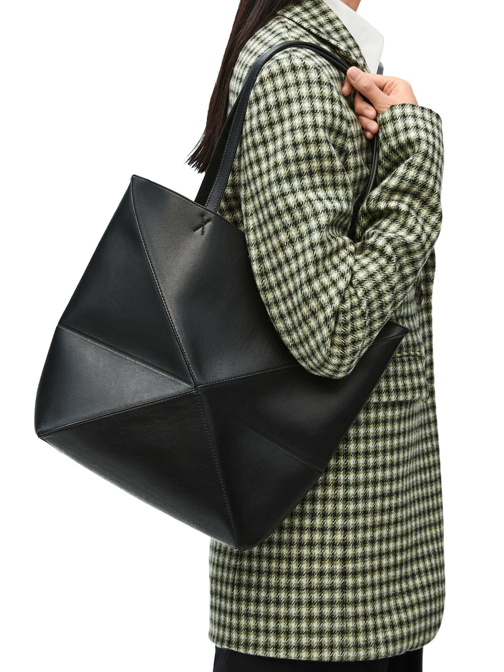 Puzzle Fold Tote Bag In Polished Calfskin Loewe оригінал – Купити в Україні – вид ззаду