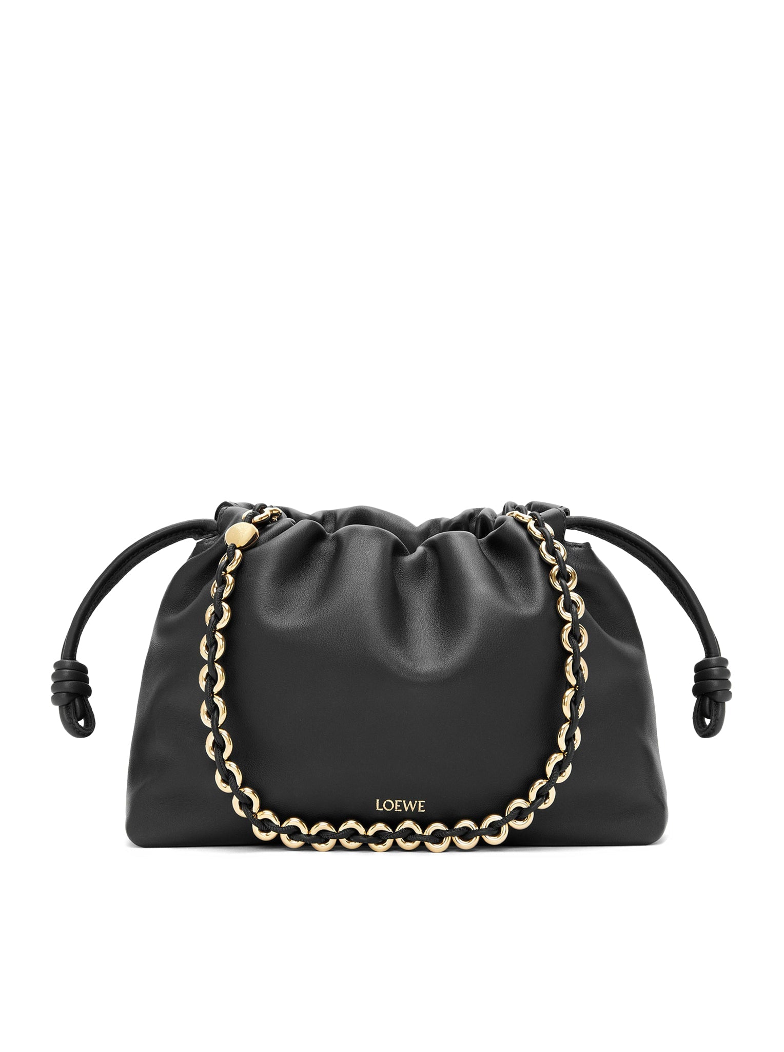 Flamenco Medium Bag In Lambskin Nappa Loewe – Гарантія оригінальності – боковий вид