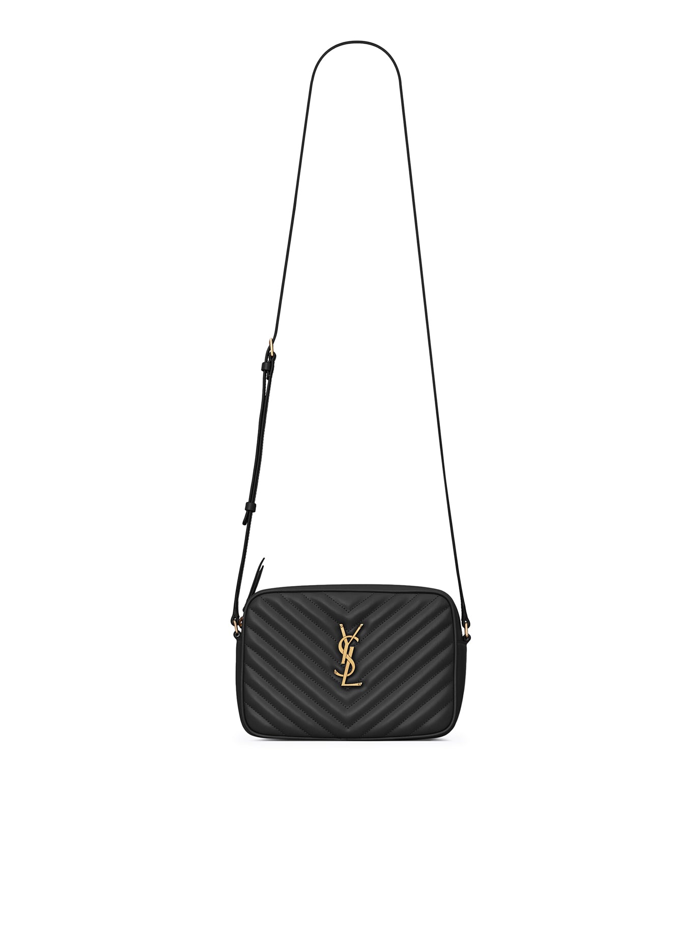 LOU CAMERA BAG IN QUILTED LEATHER SAINT LAURENT – Гарантія оригінальності – боковий вид