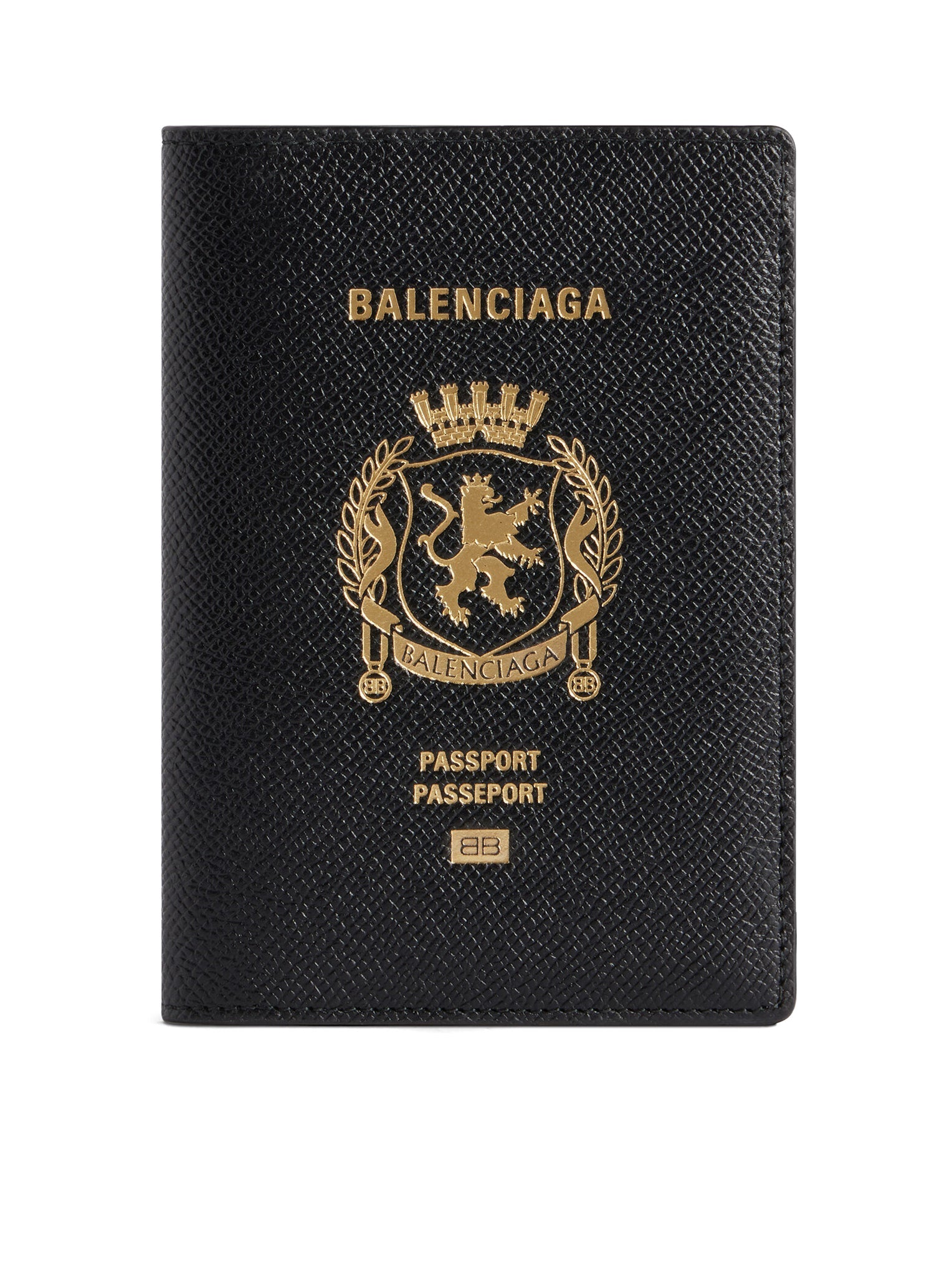 Оригінальна Men`s Passport Case In Black Balenciaga – боковий вид