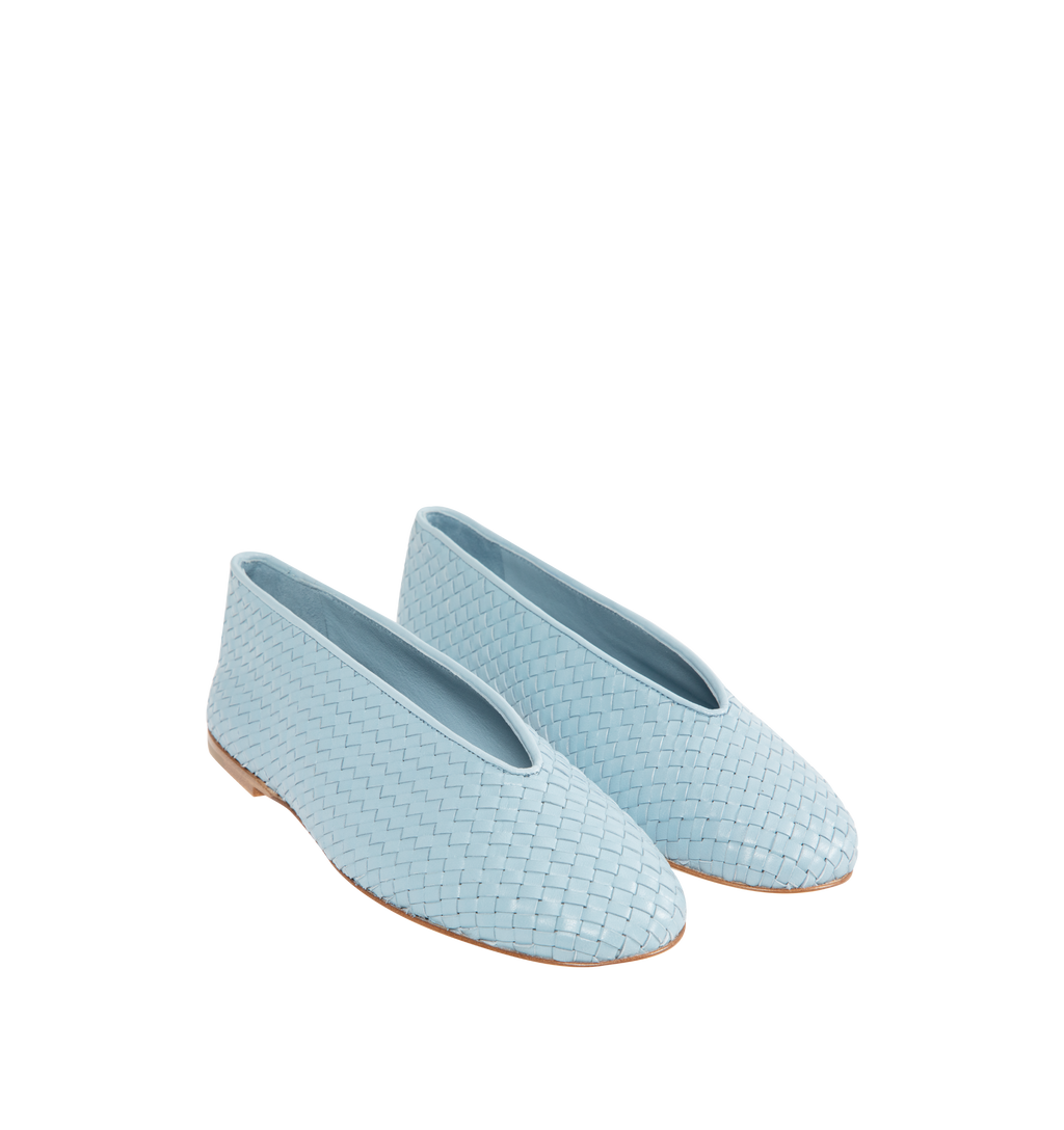 Rosa Ballerina Flat Bottega veneta оригінал – Купити в Україні – вид ззаду