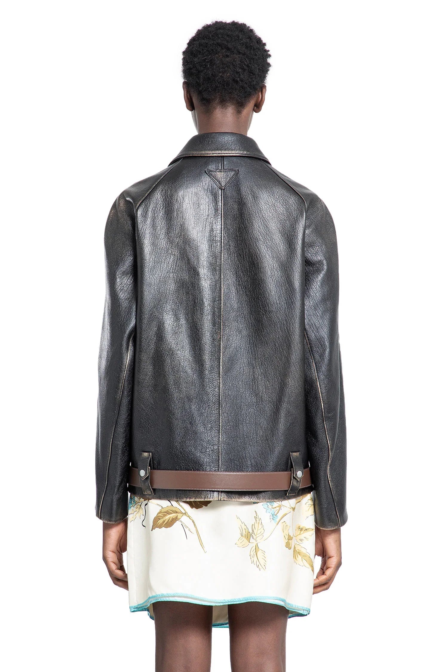 Оригінальна Leather Blouson Jacket Prada – збільшений вид