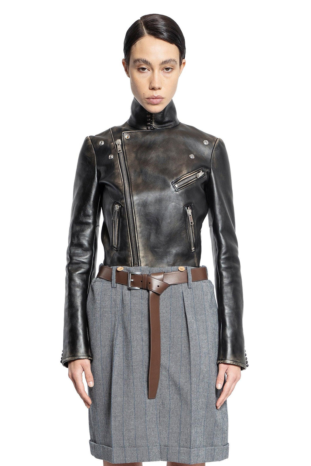 Woman Black Jackets Prada – Гарантія оригінальності – боковий вид