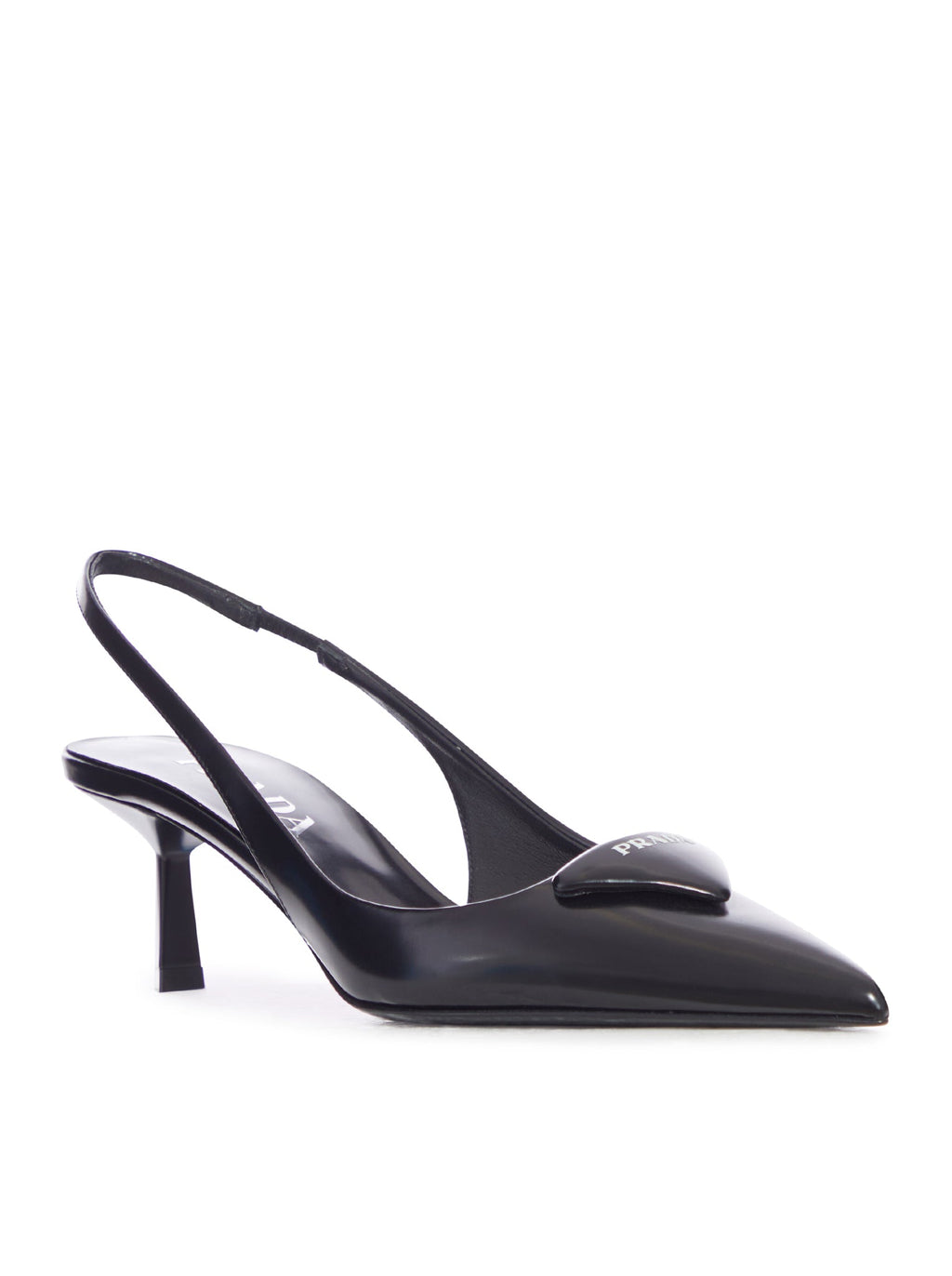 Brushed Leather Slingback Décolleté Prada оригінал – Купити в Україні – вид ззаду