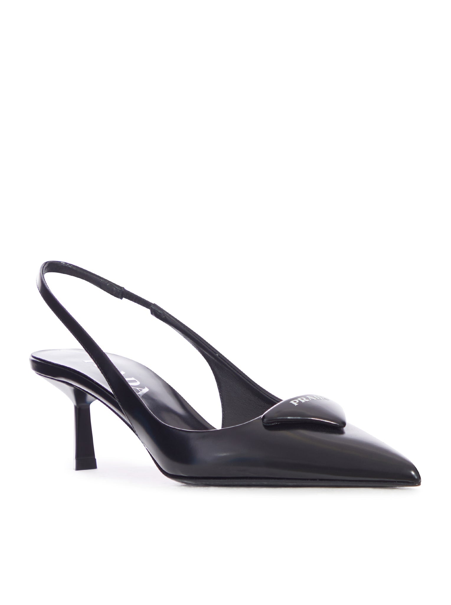 Brushed Leather Slingback Décolleté Prada оригінал – Купити в Україні – вид ззаду