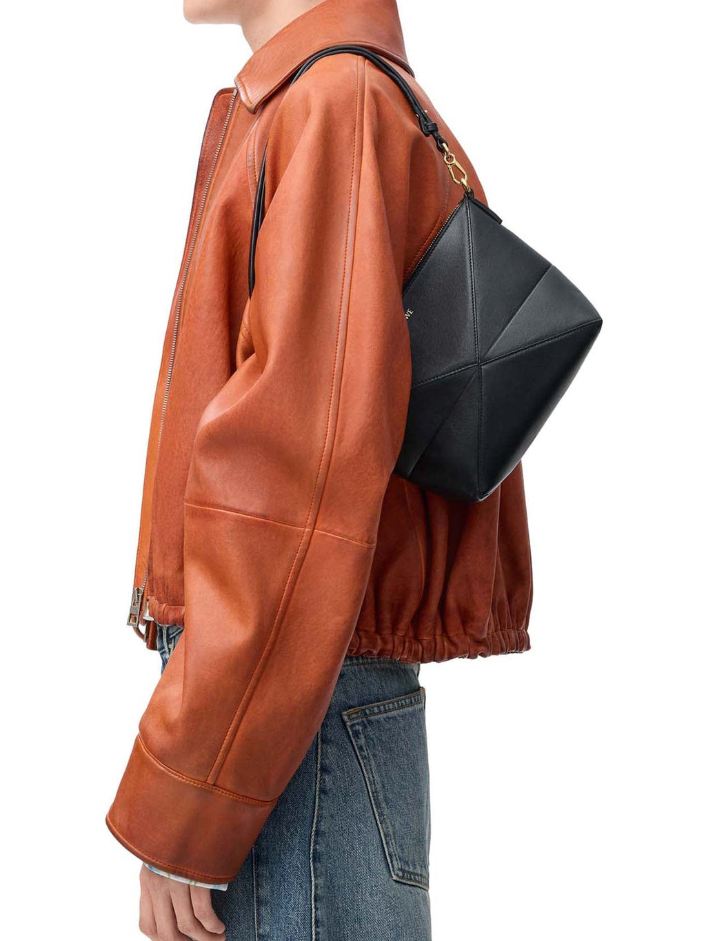 Puzzle Fold Pouch In Polished Calfskin Loewe – Гарантія оригінальності – збільшений вид
