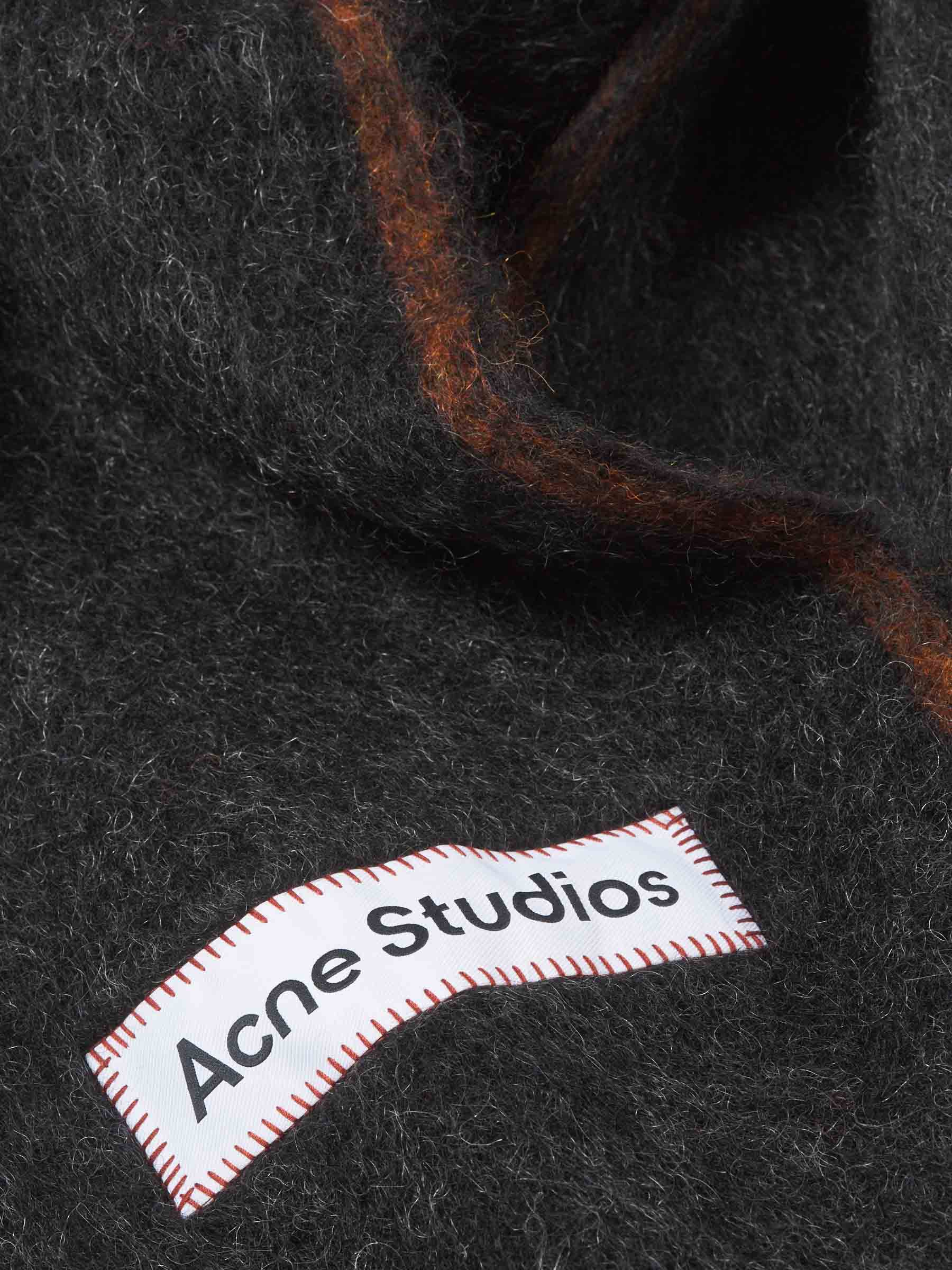 Bufanda Mohair Logo Acne studios – Гарантія оригінальності – детальний вид