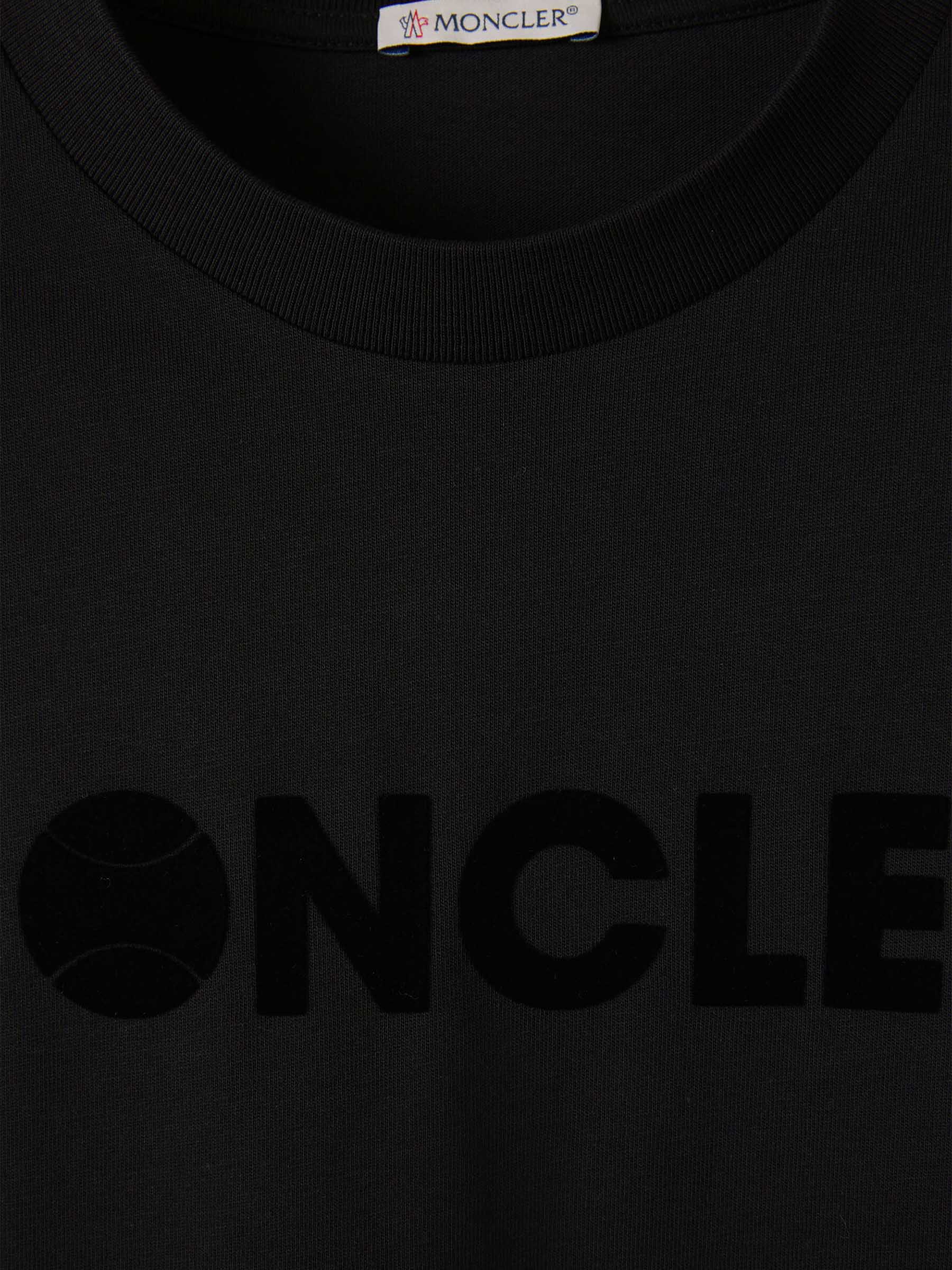 Printed Cotton T-Shirt Moncler – Гарантія оригінальності – детальний вид