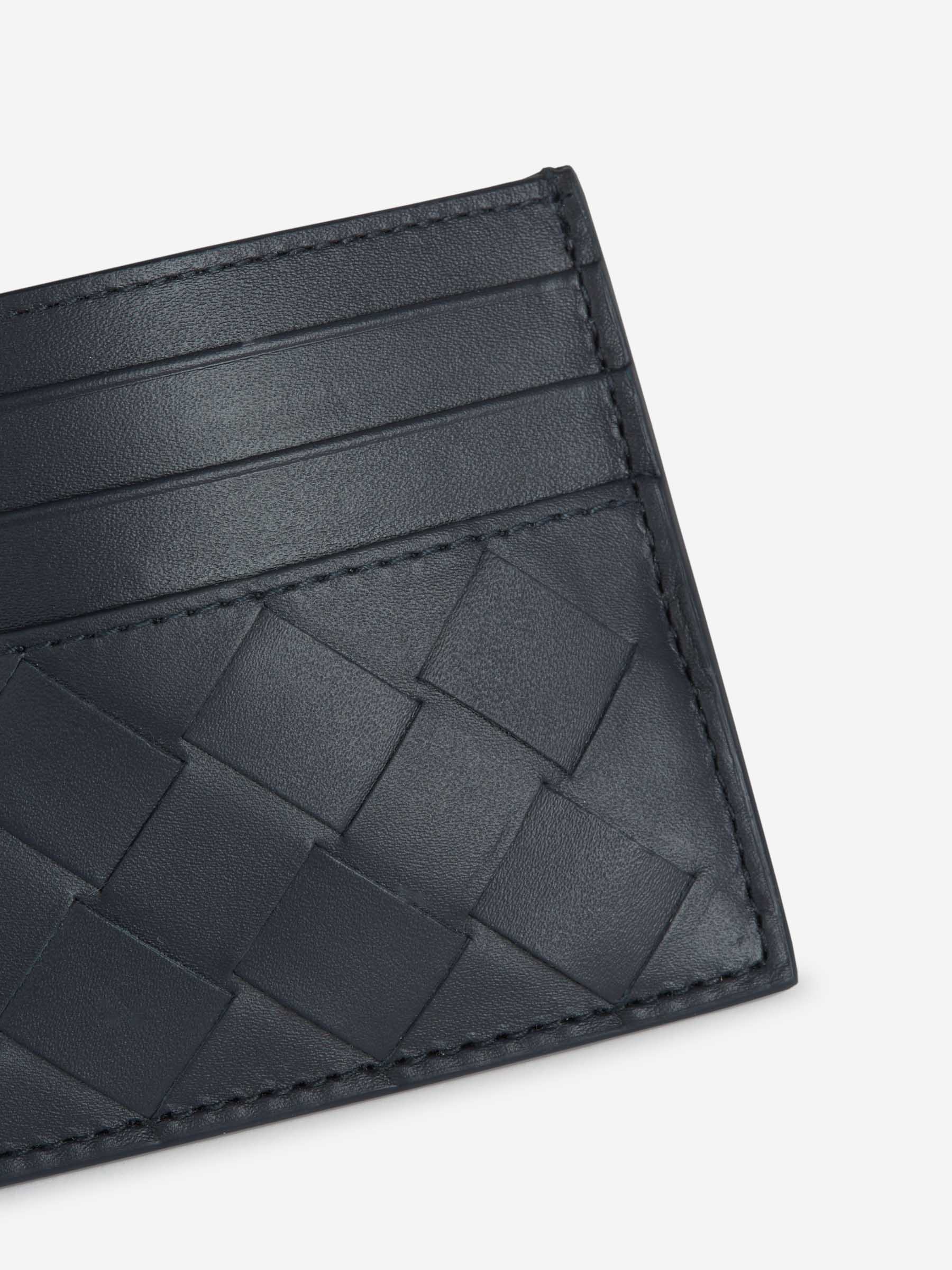 Intrecciato Leather Card Holder Bottega veneta оригінал – Купити в Україні – збільшений вид