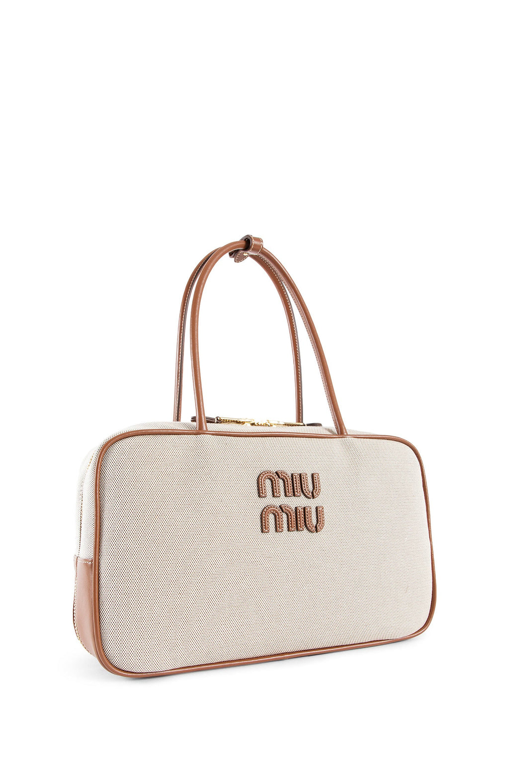 Оригінальна Beau Canvas And Leather Bag Miu miu – вид ззаду