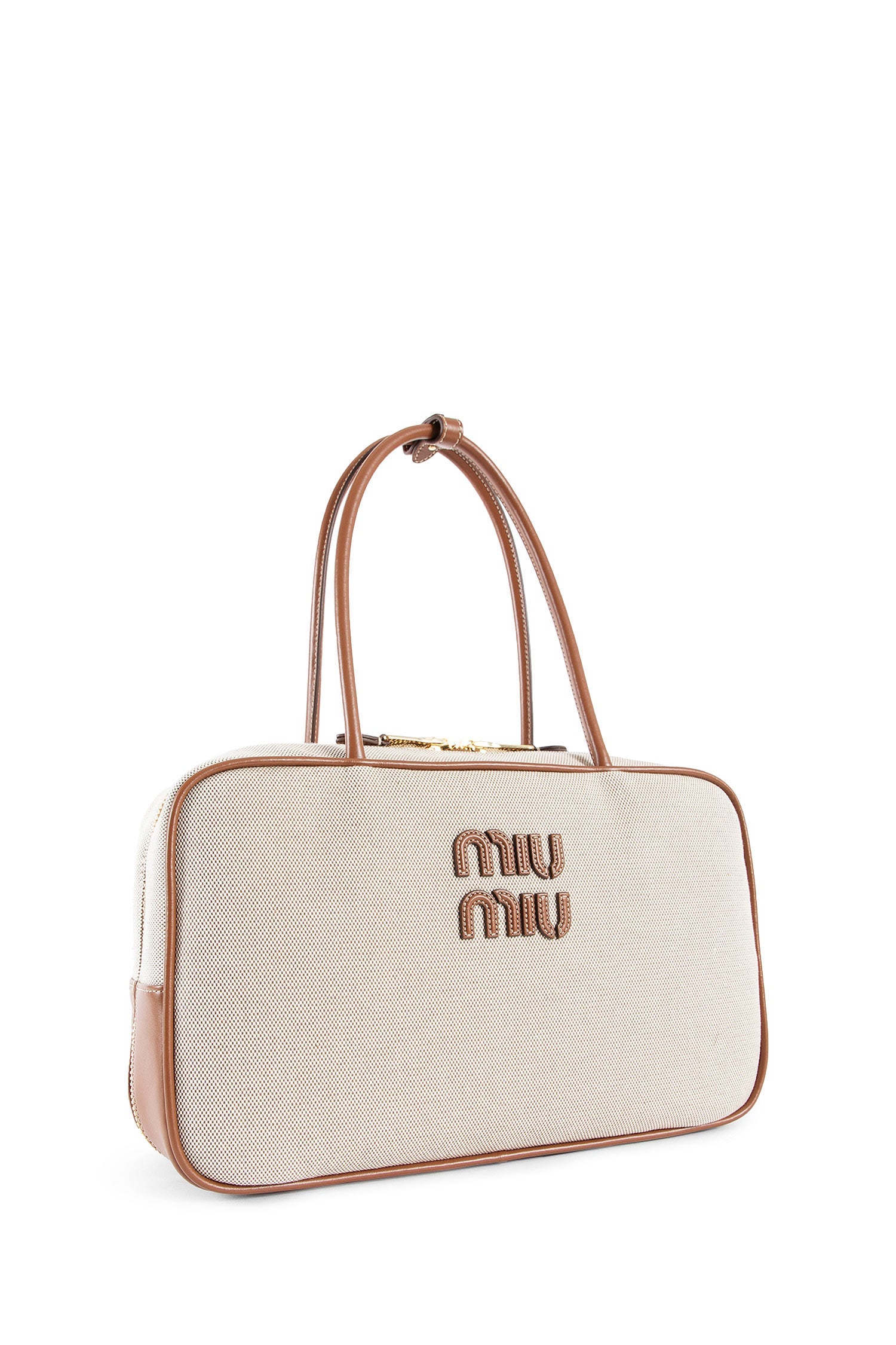 Оригінальна Beau Canvas And Leather Bag Miu miu – вид ззаду