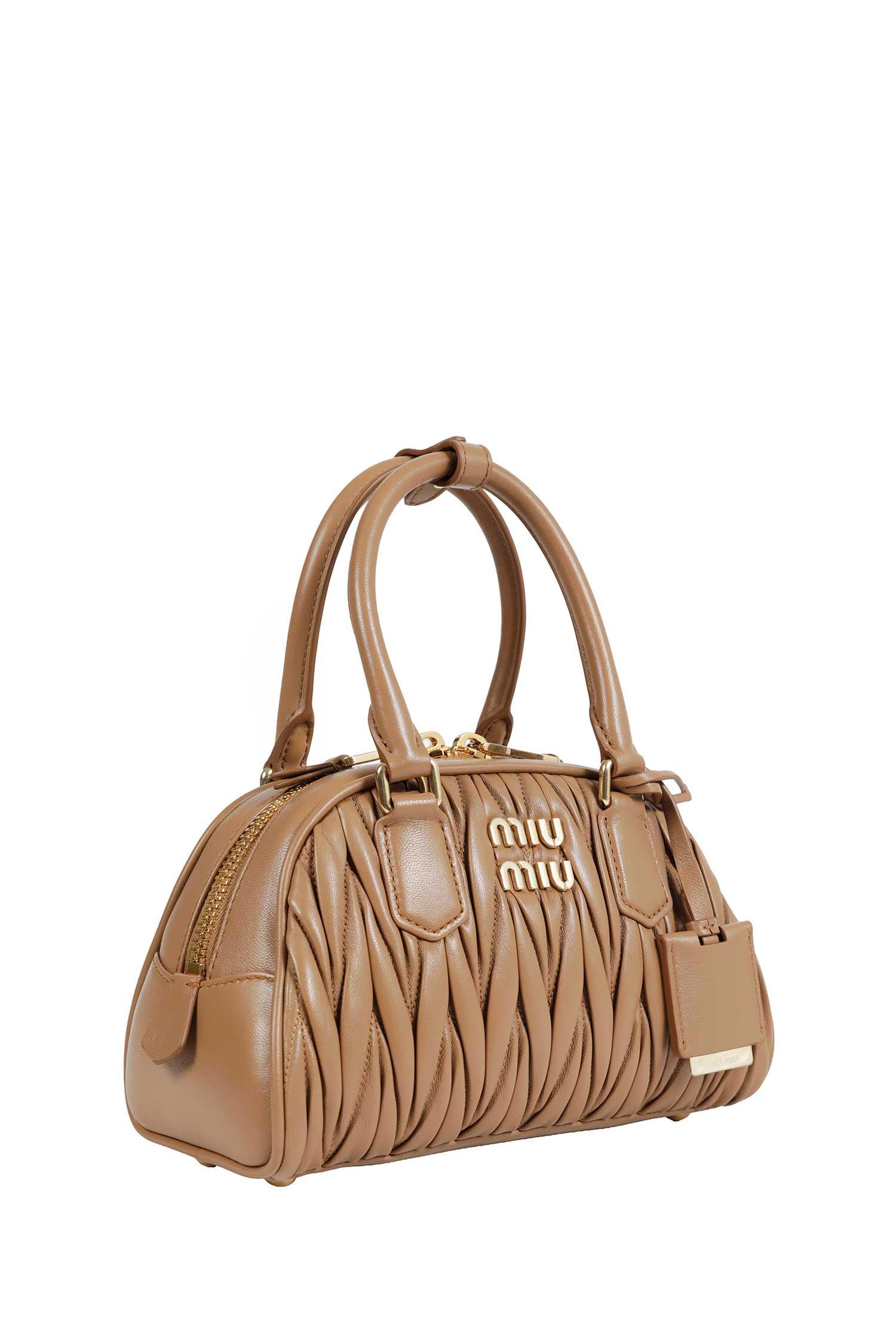 Arcadie Matelassé Nappa Leather Bag Miu miu – Гарантія оригінальності – вид ззаду