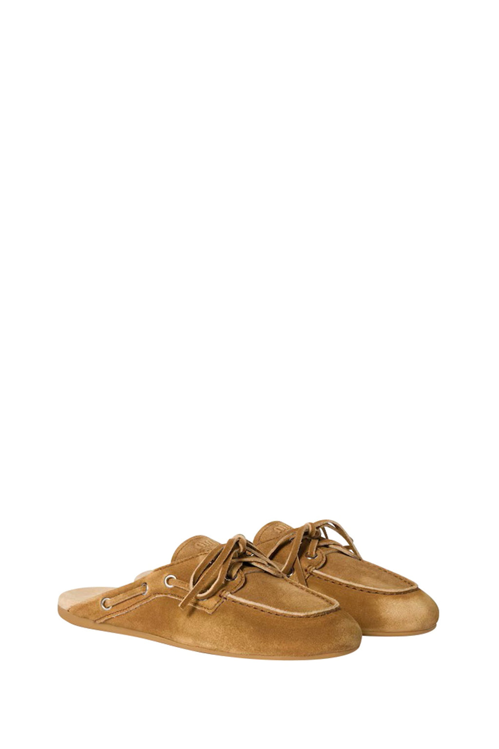 Faded Suede Mules Miu miu – Гарантія оригінальності – вид ззаду