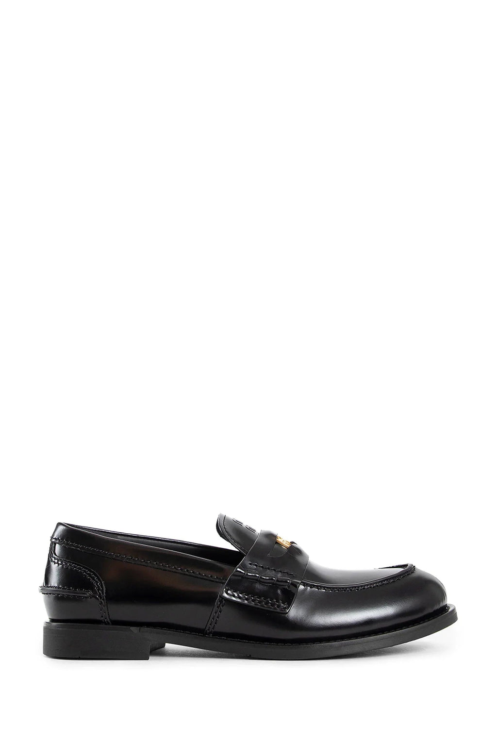 Brushed Leather Penny Loafers Miu miu – Гарантія оригінальності – боковий вид