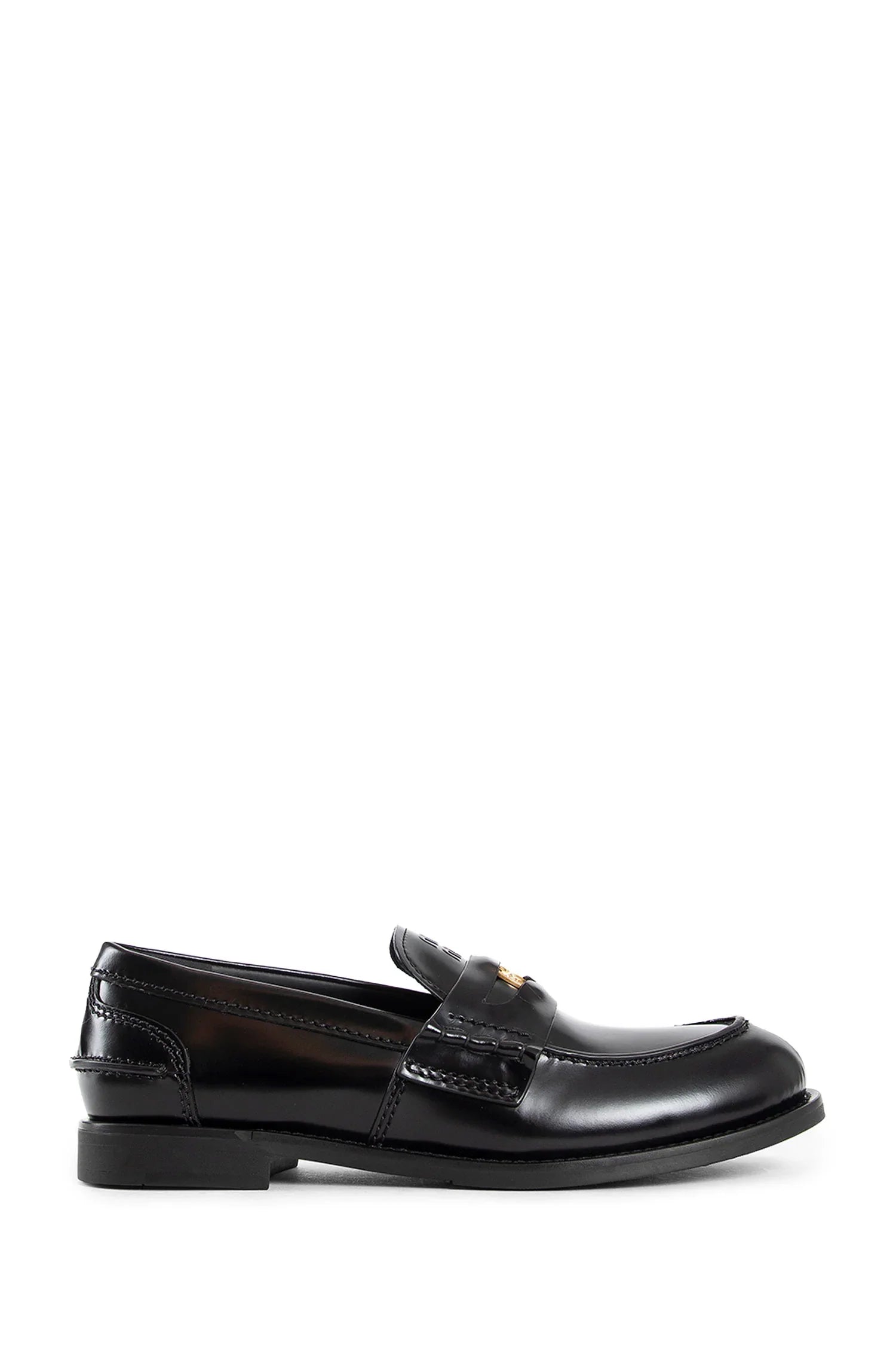 Brushed Leather Penny Loafers Miu miu – Гарантія оригінальності – боковий вид