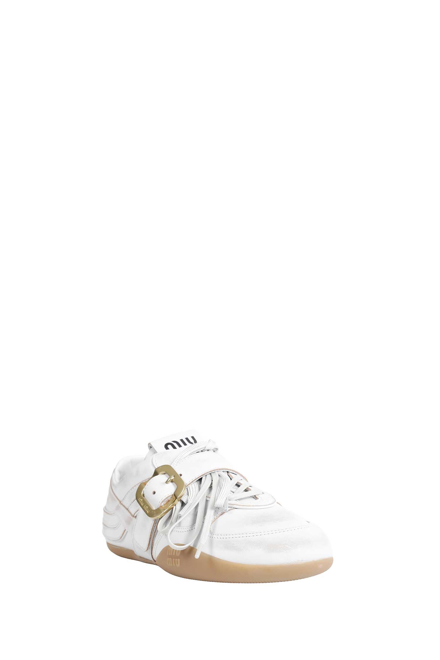 Оригінальна Gymnasium Leather Sneakers Miu miu – вид ззаду