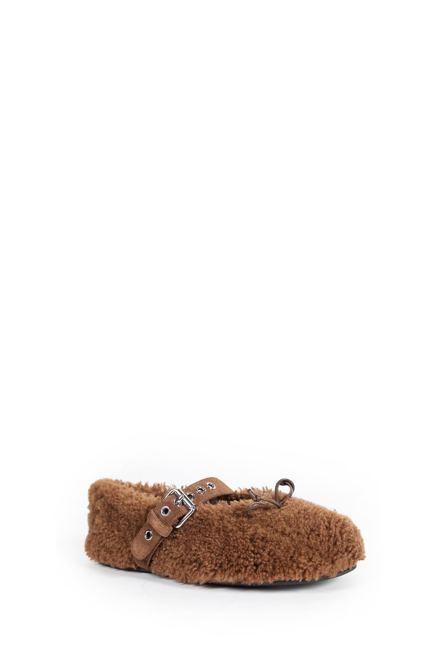 Shearling Ballerinas Miu miu – Гарантія оригінальності – вид ззаду