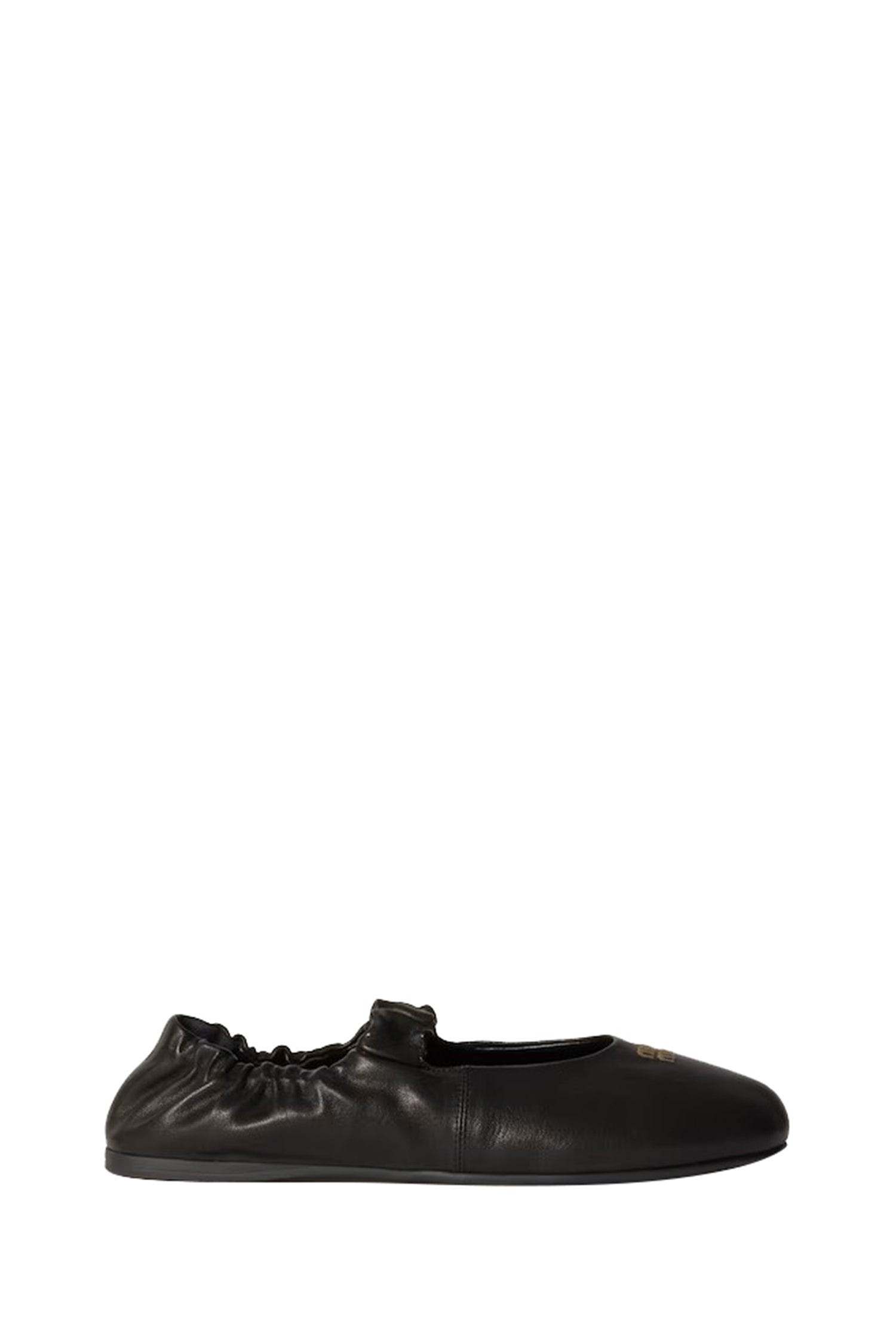 Ruched Leather Ballerinas Miu miu оригінал – Купити в Україні – боковий вид