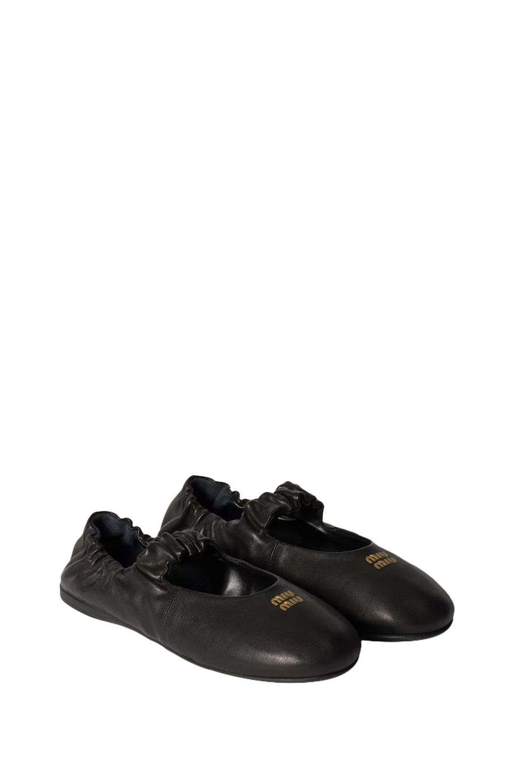 Ruched Leather Ballerinas Miu miu оригінал – Купити в Україні – вид ззаду