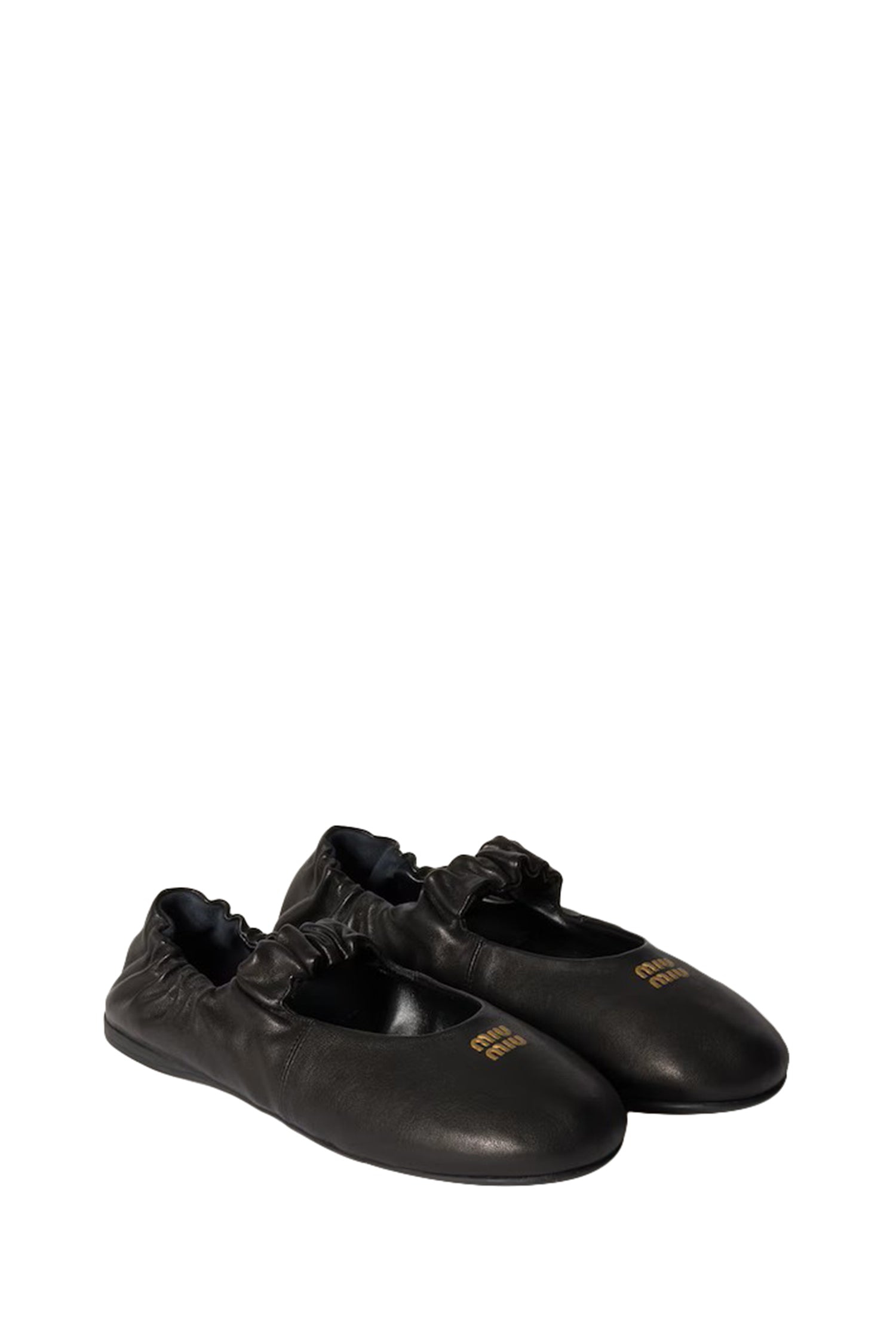 Ruched Leather Ballerinas Miu miu оригінал – Купити в Україні – вид ззаду