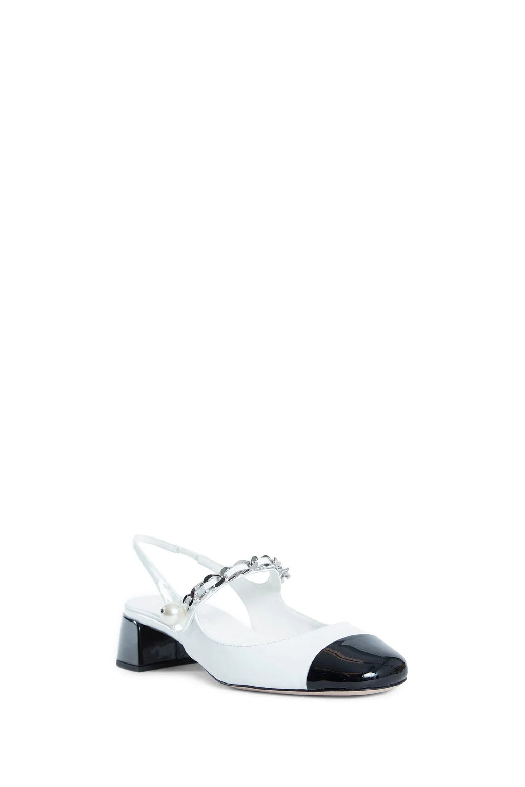 Two-Tone Patent Leather Slingback Pumps Miu miu оригінал – Купити в Україні – вид ззаду