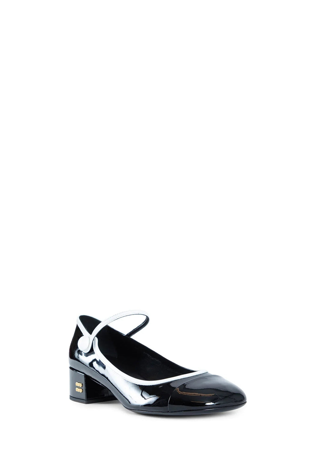 Two-Tone Patent Leather Mary Jane Pumps Miu miu – Гарантія оригінальності – вид ззаду