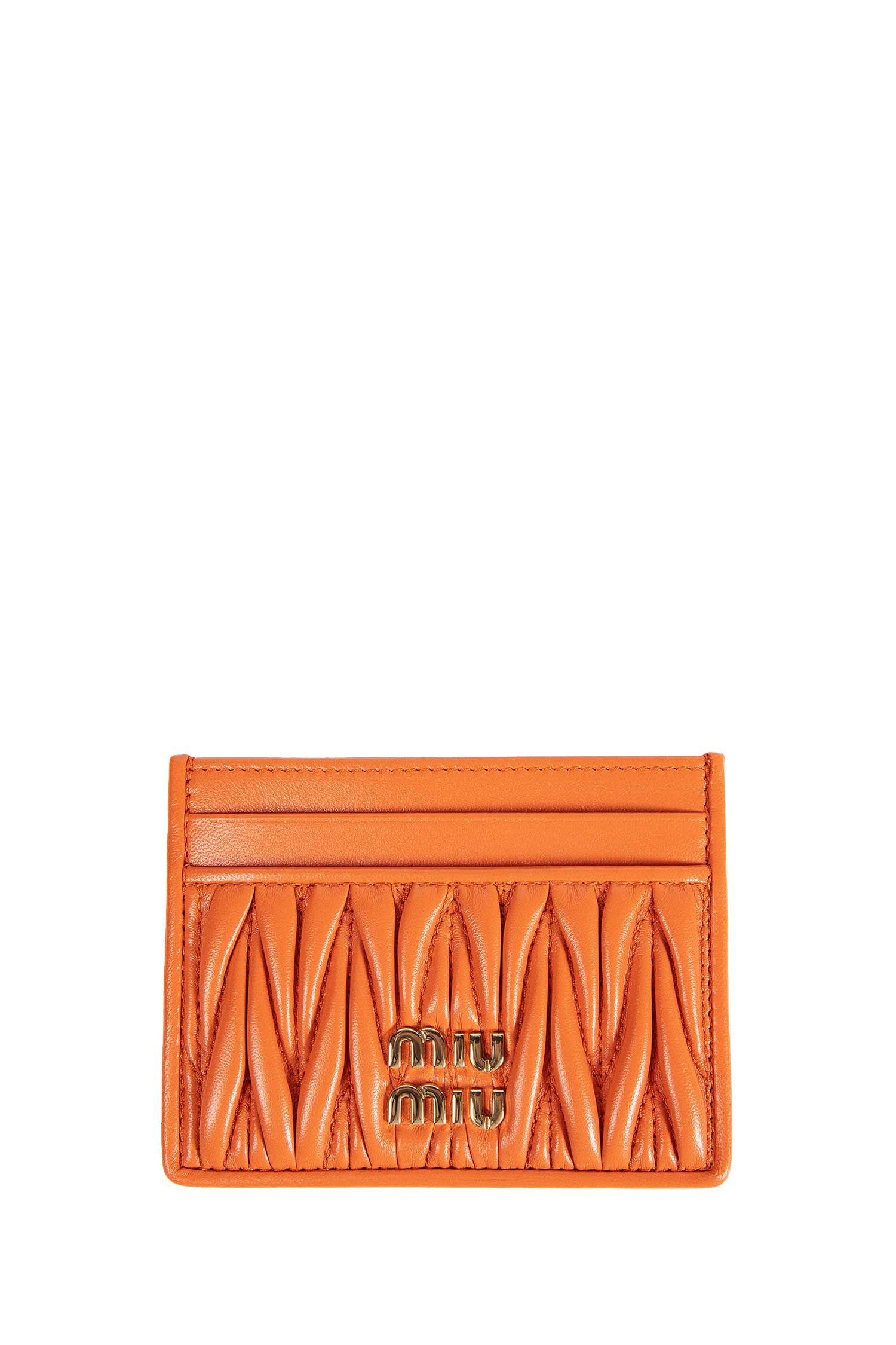 Matelassé Nappa Leather Card Holder Miu miu – Гарантія оригінальності – боковий вид