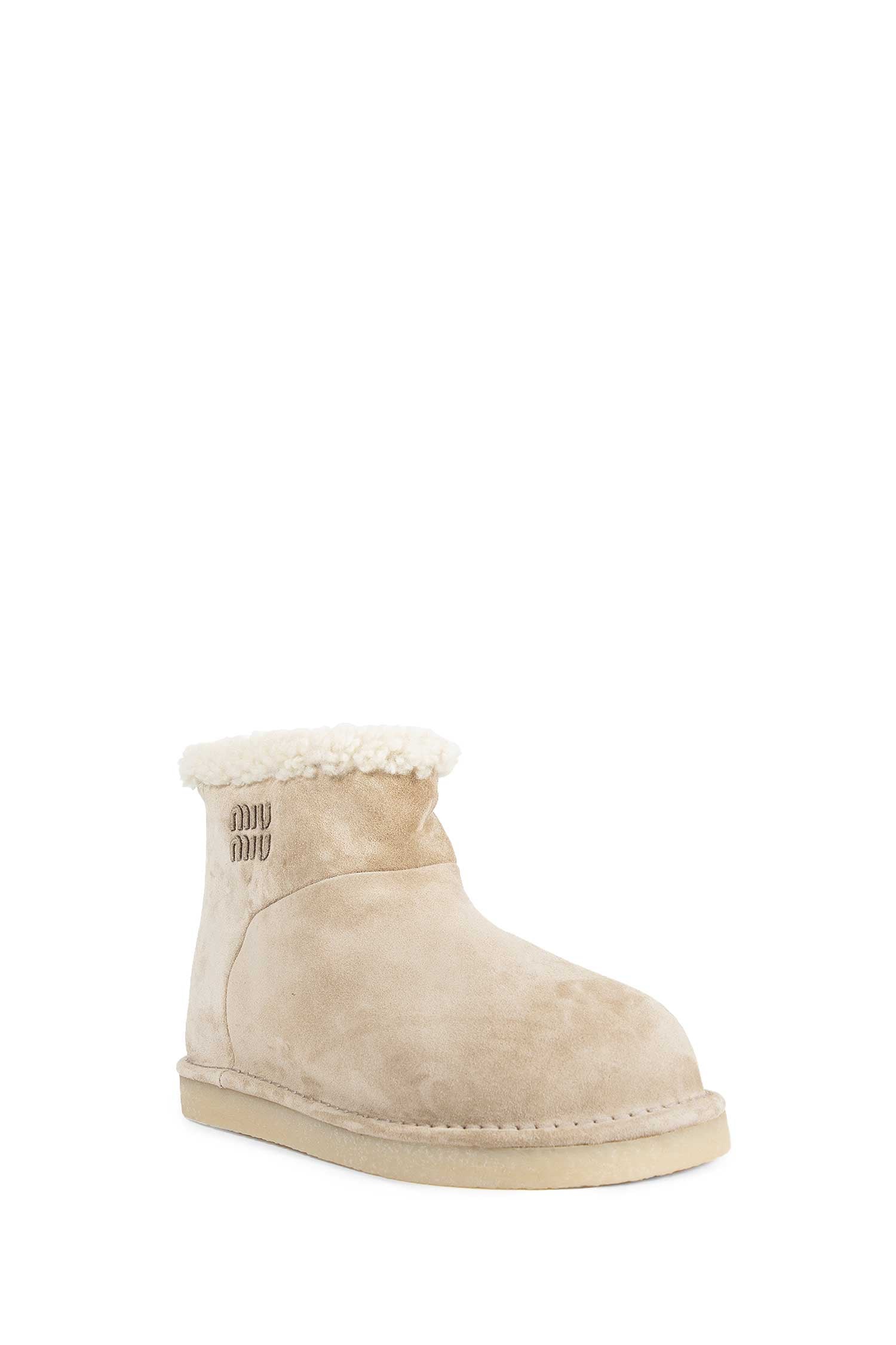 Оригінальна Suede Winter Ankle Boots Miu miu – вид ззаду