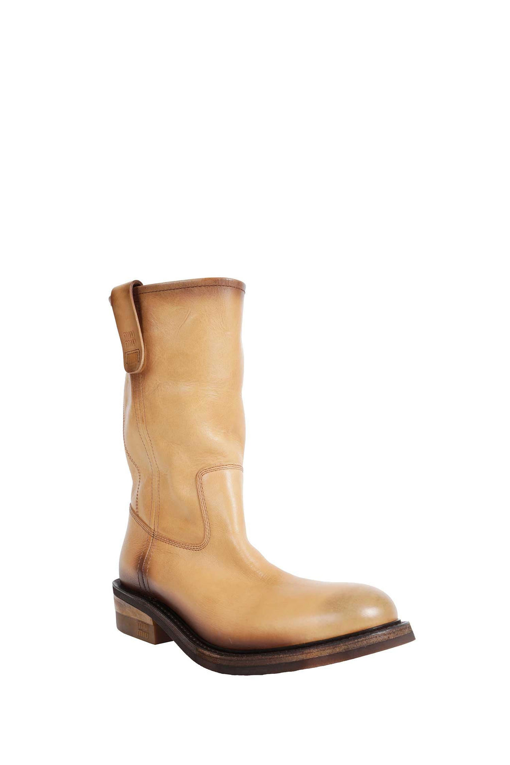 Foule Leather Boots Miu miu – Гарантія оригінальності – вид ззаду