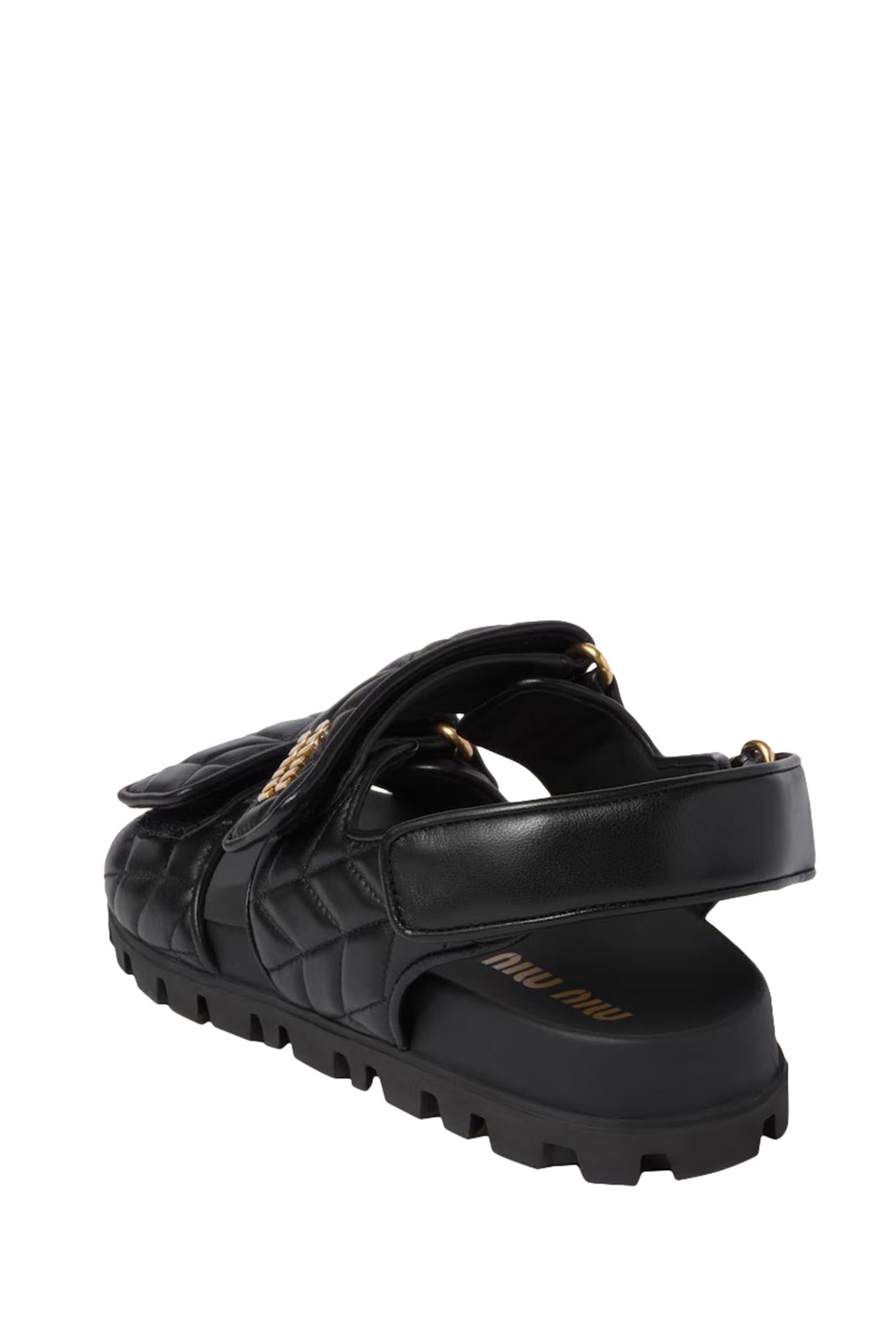 Sporty Matelassé Leather Sandals Miu miu оригінал – Купити в Україні – детальний вид